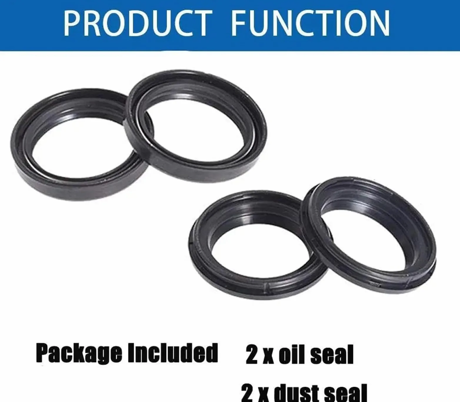 Compatible con el Kit de Sello de Polvo de Aceite de Horquilla Delantera | Recambios de juntas de amortiguadores for motos de calle.(Dust Oil Seal -4 Set)