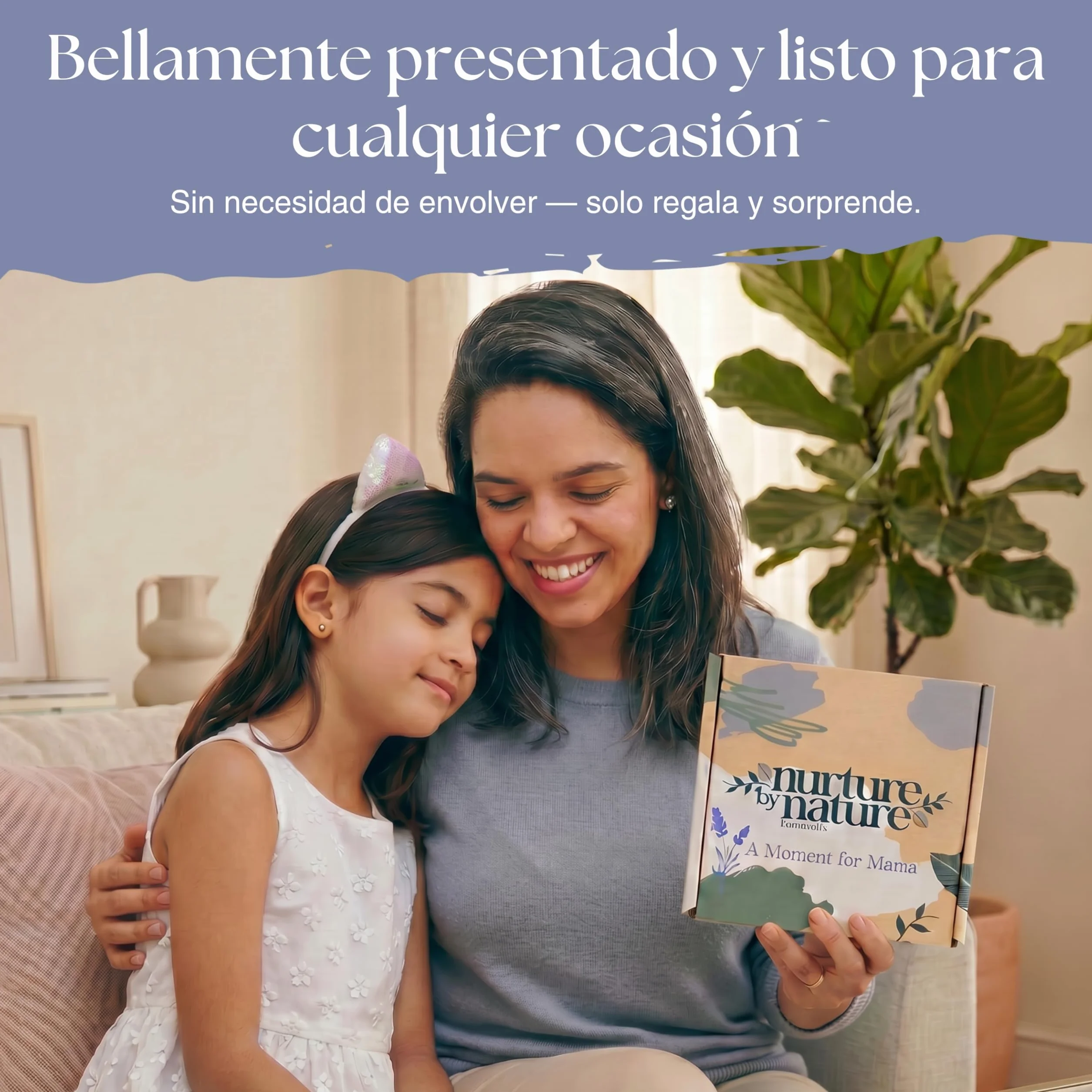 Nurture by Nature Regalos para mamá Manteca corporal Aceite de ducha Roll-on aceite esencial Sales de baño Epsom Máscara de seda para ojos Embarazo