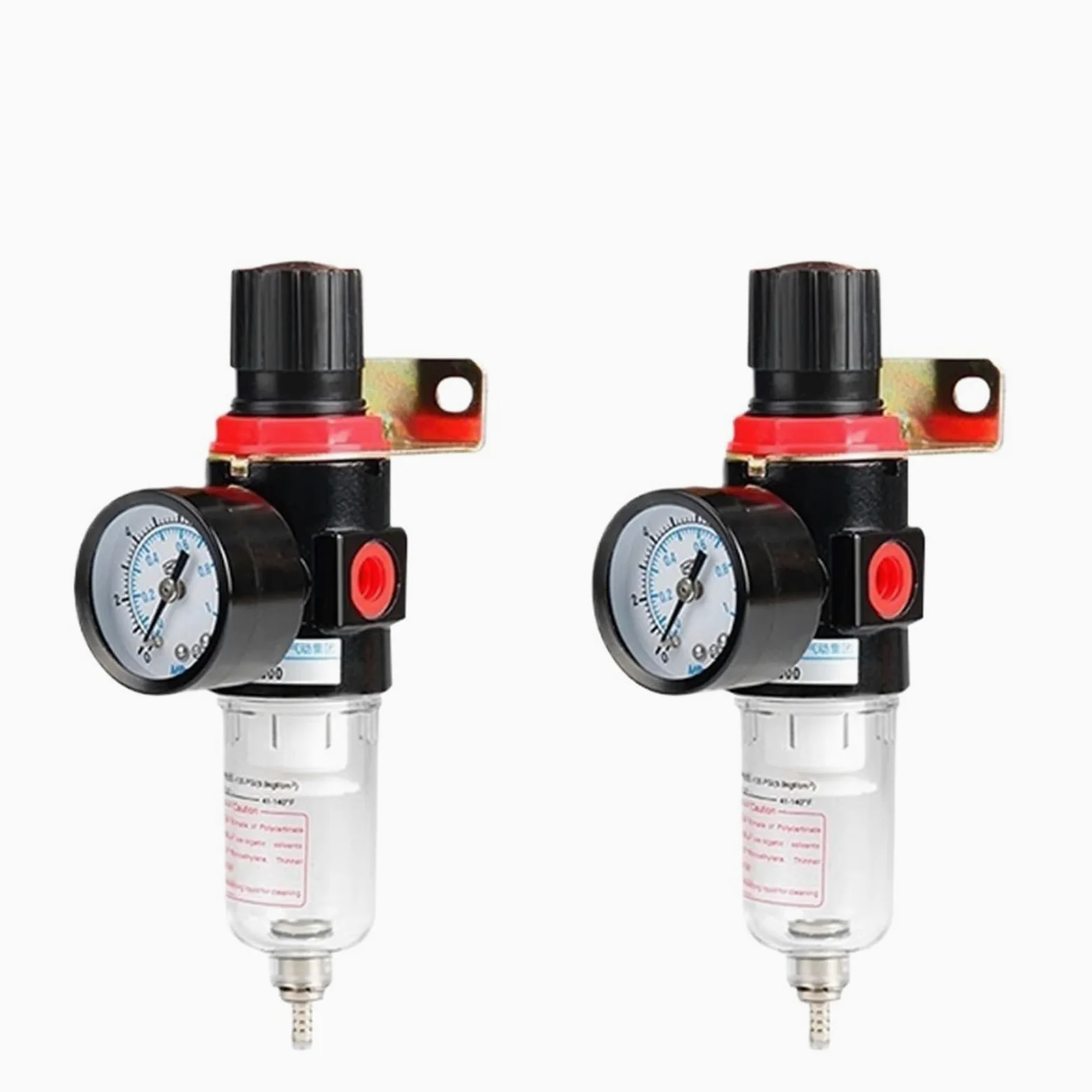 Filtro neumático AFR-2000, Unidad de Tratamiento de Aire, compresor de presión, válvula Reductora, regulador de separación de Aceite y Agua, manómetro AFR2000(AFR-2000 w PC-4MM)