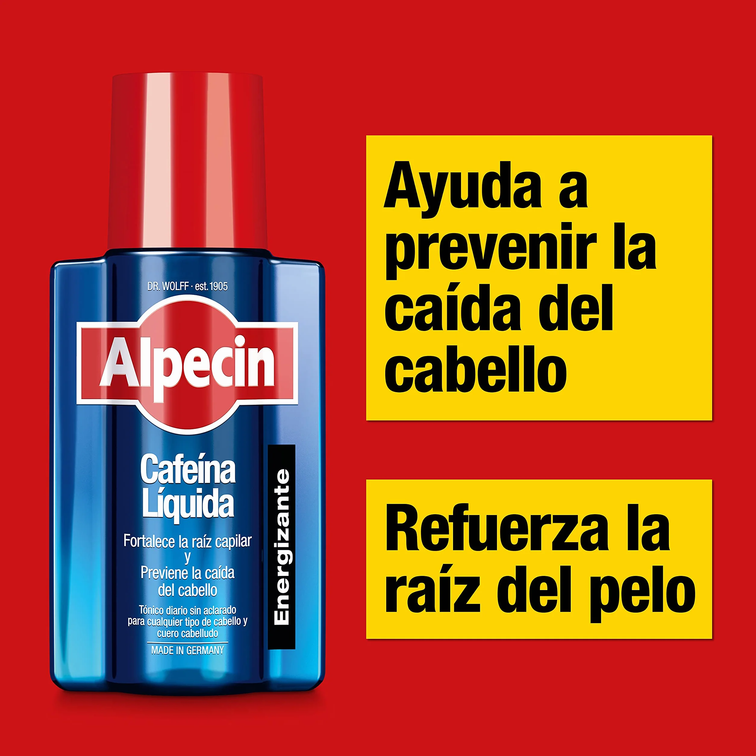 Alpecin Champú y Loción Anticaída Cafeína C1 y Cafeína Liquida para Hombre