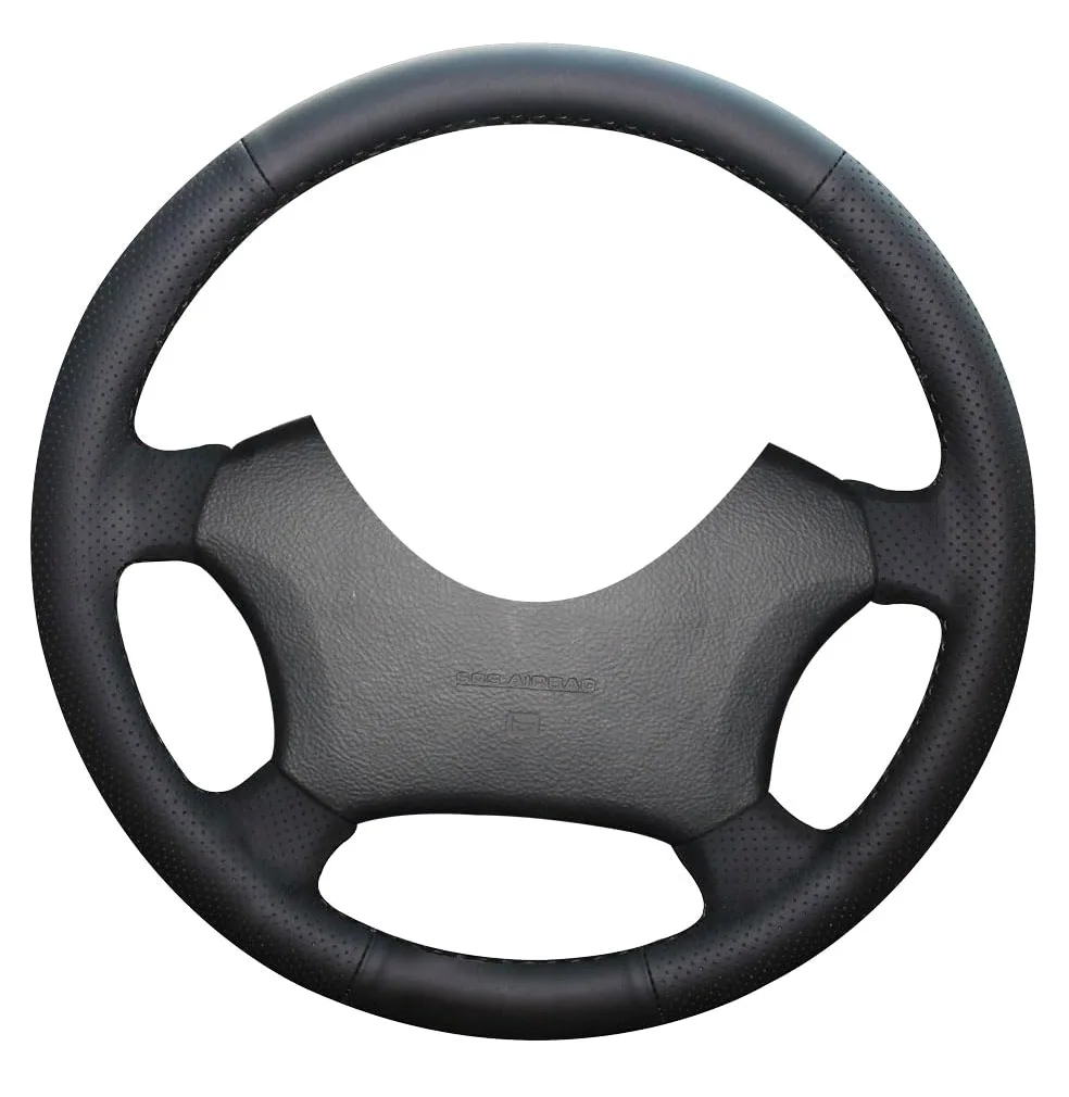 Eiseng Funda para Volante de Coche para Toyota Tacoma 2005-2011 4Runner 2003-2009 Highlander 2004-2007 Sienna 2004-2010 Sequoia 2003-2007, Accesorios Interiores de Cuero de Microfibra Negro