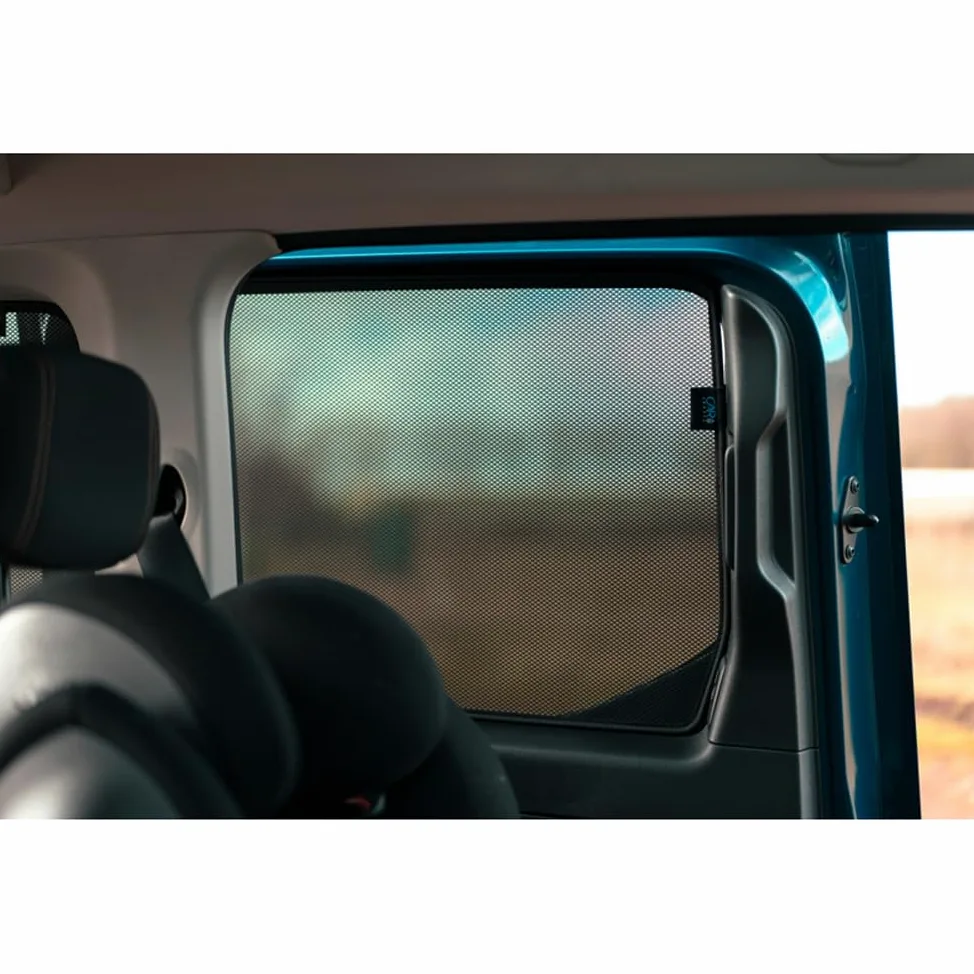 CAR SHADES Juego Compatible con Citroen Berlingo Multispace 2018- (sólo para el portón Trasero con luneta abrible) (6-Partes) cortinillas Parasol a Medida