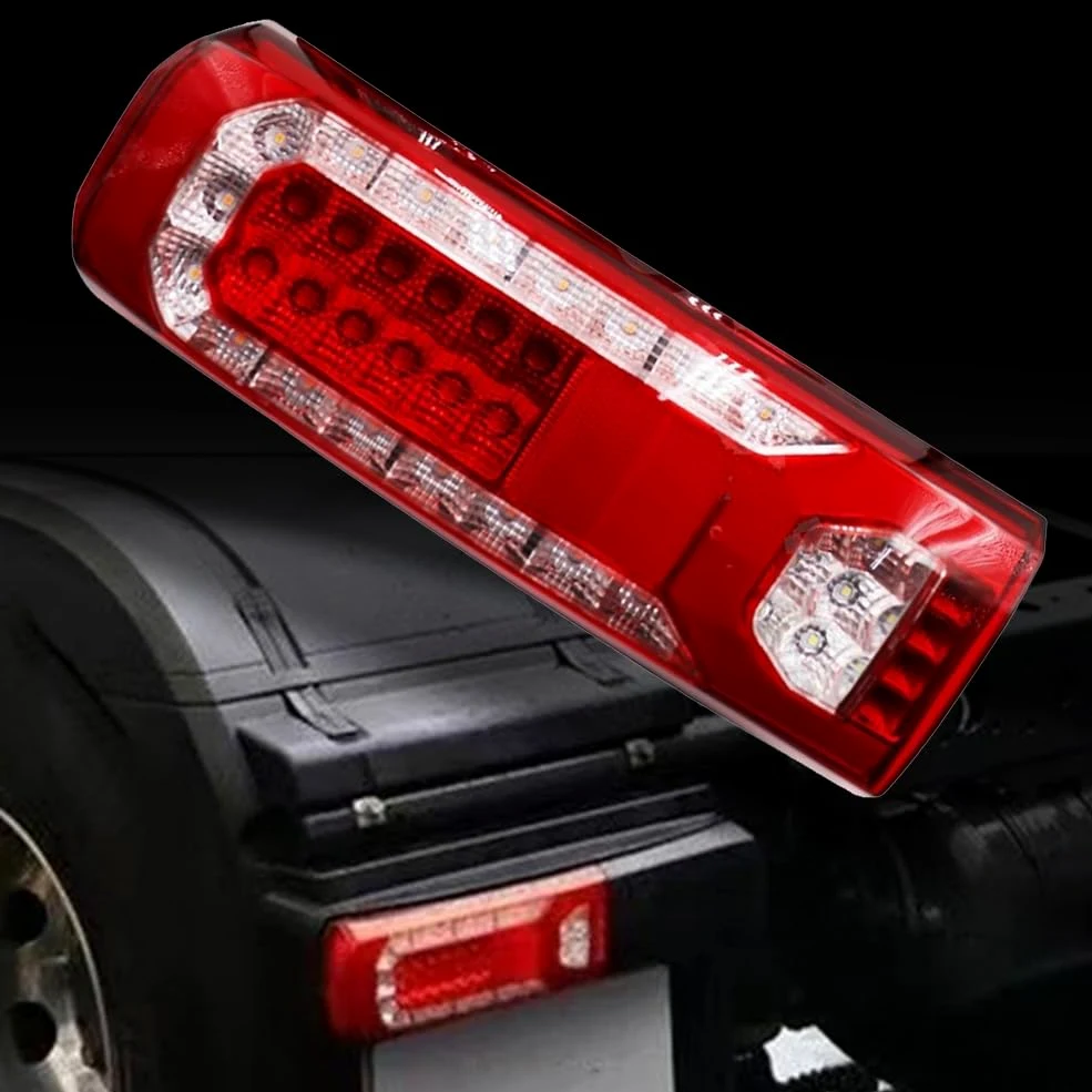 Camión Piloto Trasero para Actros MP4 MP5 24V Izquierdo/Derecho Luces Trasera Luz Faro Posterior Reemplazo, Red, con Timbre de luz de matrícula.,Left-Ⅲ