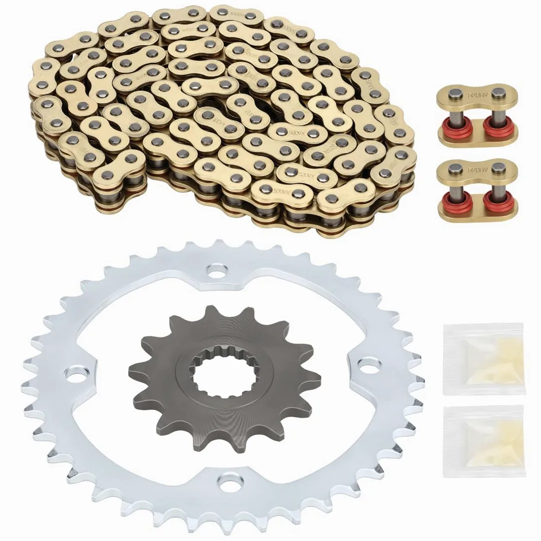 98L Dorado Conjunto de cadena de transmisión X-Ring y piñón de transmisión para Polaris RZR 170 2017-2021 0454771 0454563 0455224