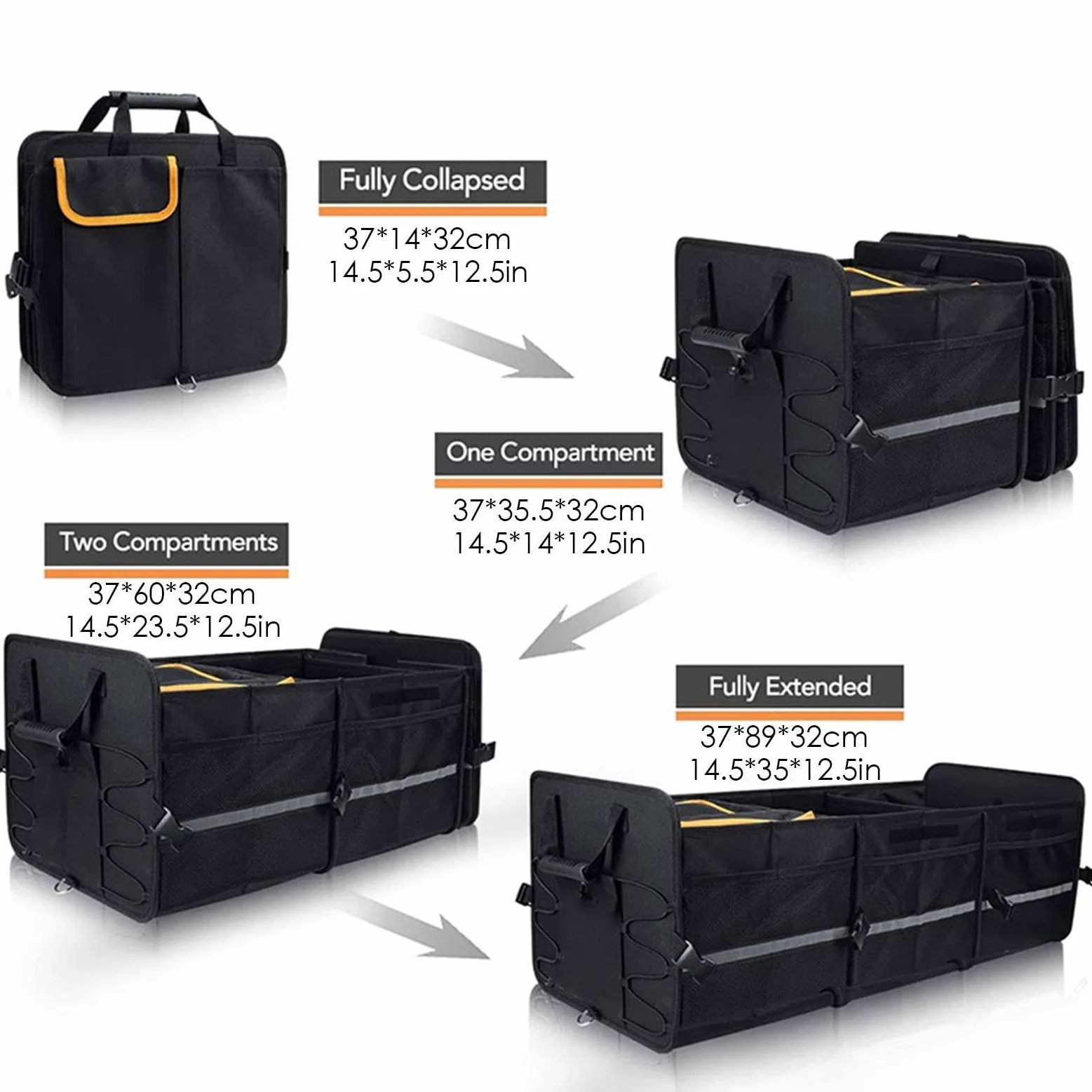 Organizador de Maletero para Coche Enfriador Impermeable Aislante con | Organizadora De Compras Para Automóvil para Viajes Camping Interior de Automóvil Furgoneta