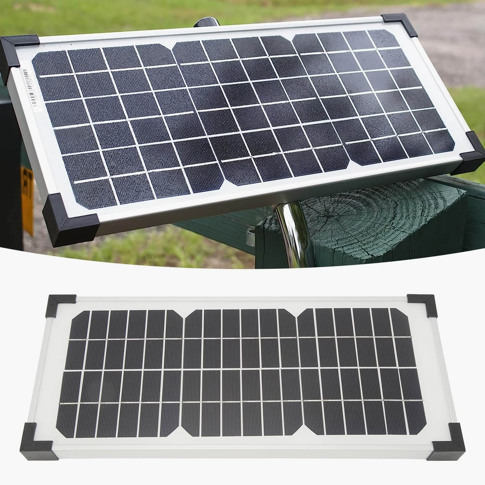 Kit de Panel Solar de 10 W FM123, Panel de Carga de Batería Solar Portátil para Puerta, Panel de Batería con Energía Solar para una Fácil Instalación y un Rendimiento duradero.