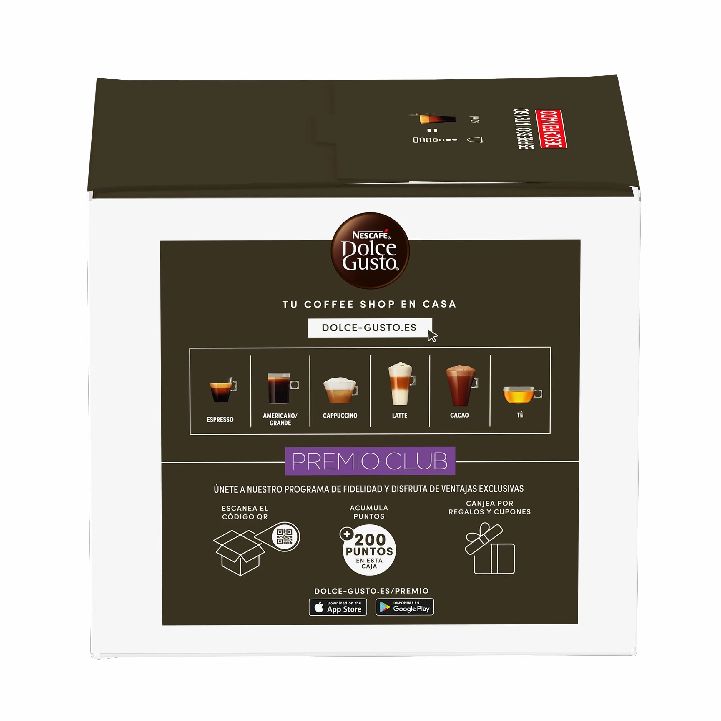NESCAFÉ Dolce Gusto Espresso Intenso Descafeinado Kapsułki 90 Sztuk (3x30) Oryginalne