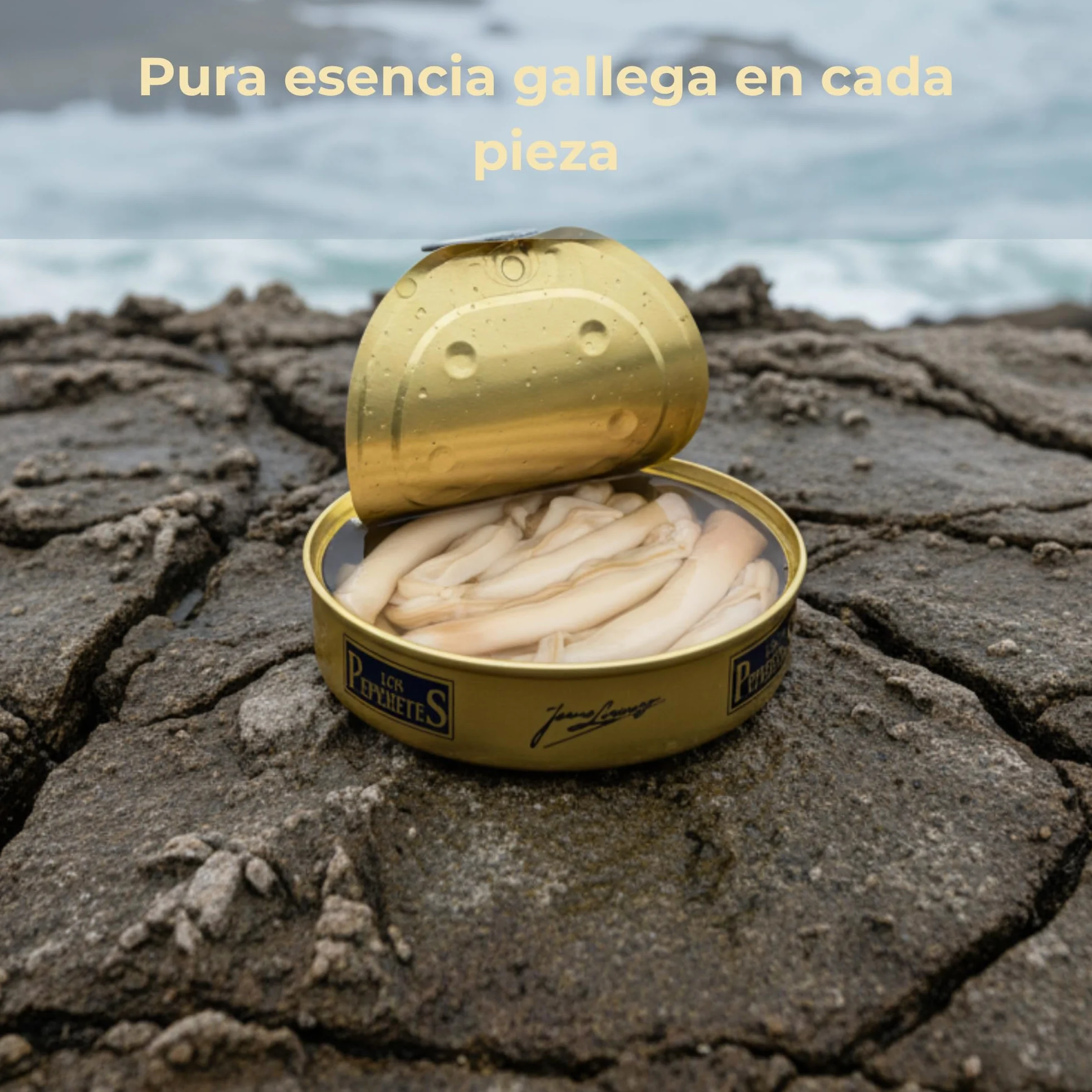 LOS PEPERETES Navajas Finisterre al Natural 120 g Lata Marisco Gallego Gourmet 10-12 Piezas