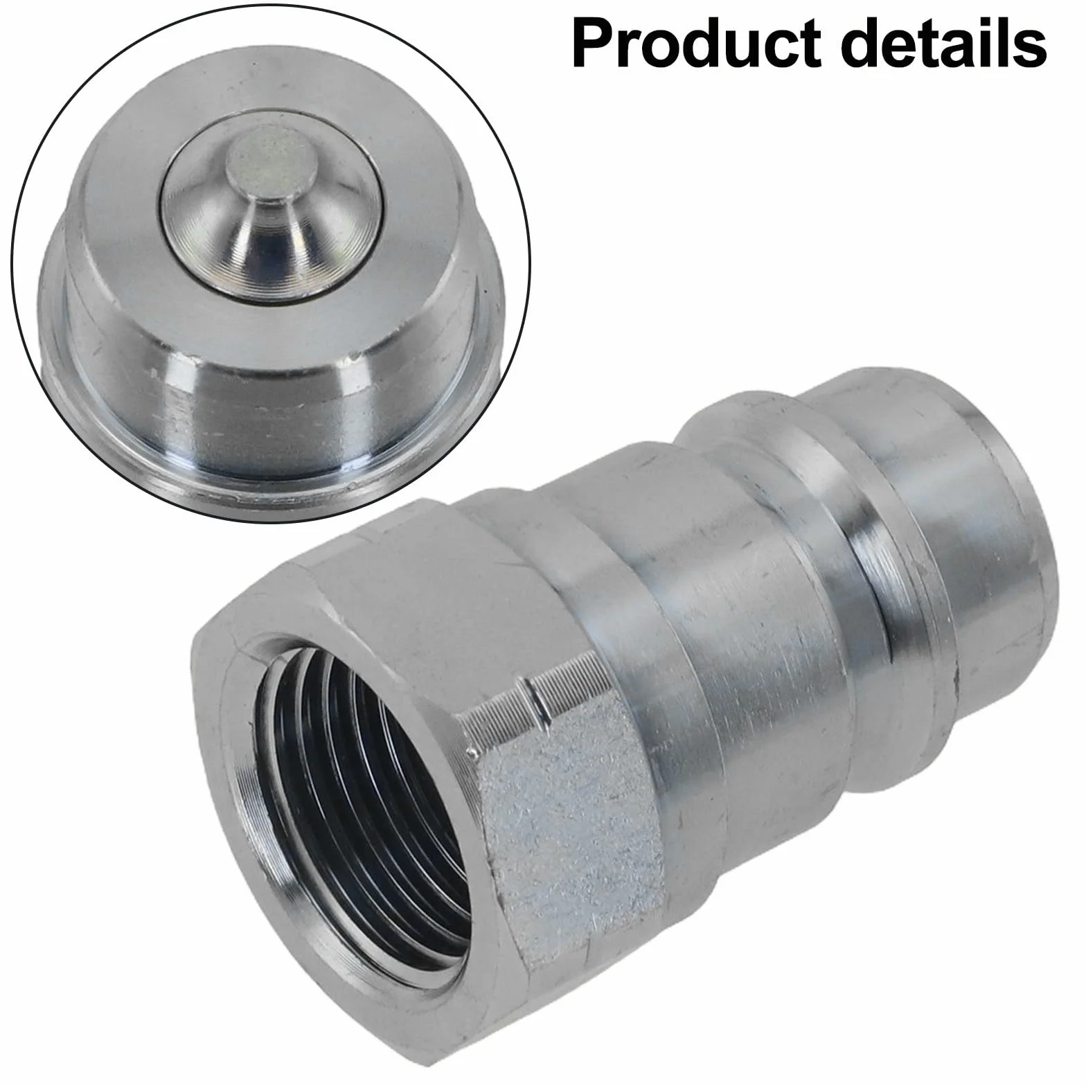 Conector rápido hidráulico de alta presión NPT1/2, serie ISO7241-A, acero al carbono, para maquinaria agrícola y equipos industriales