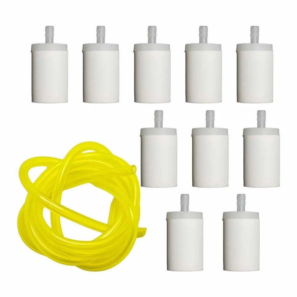 Kit de 10 filtros de Combustible y línea de Combustible de 3 pies for Motosierra 365, 362, 371, 372, 372XP, 359, 357, 50, 51, 55, 61, 268 y 272.