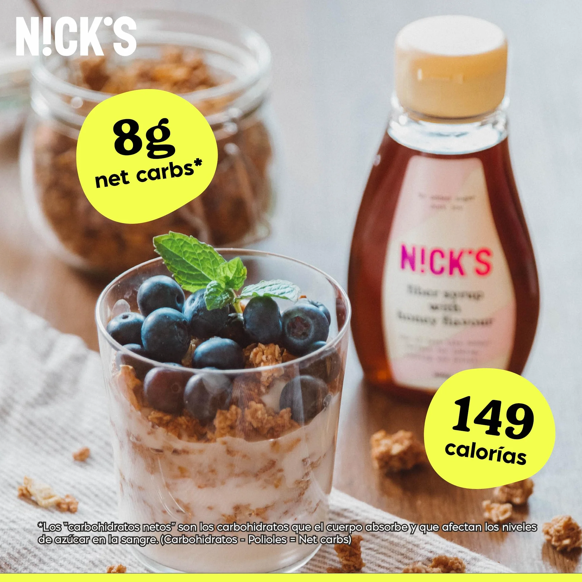 NICKS Fiber Syrup 300g Jarabe de fibra sin azúcar añadido