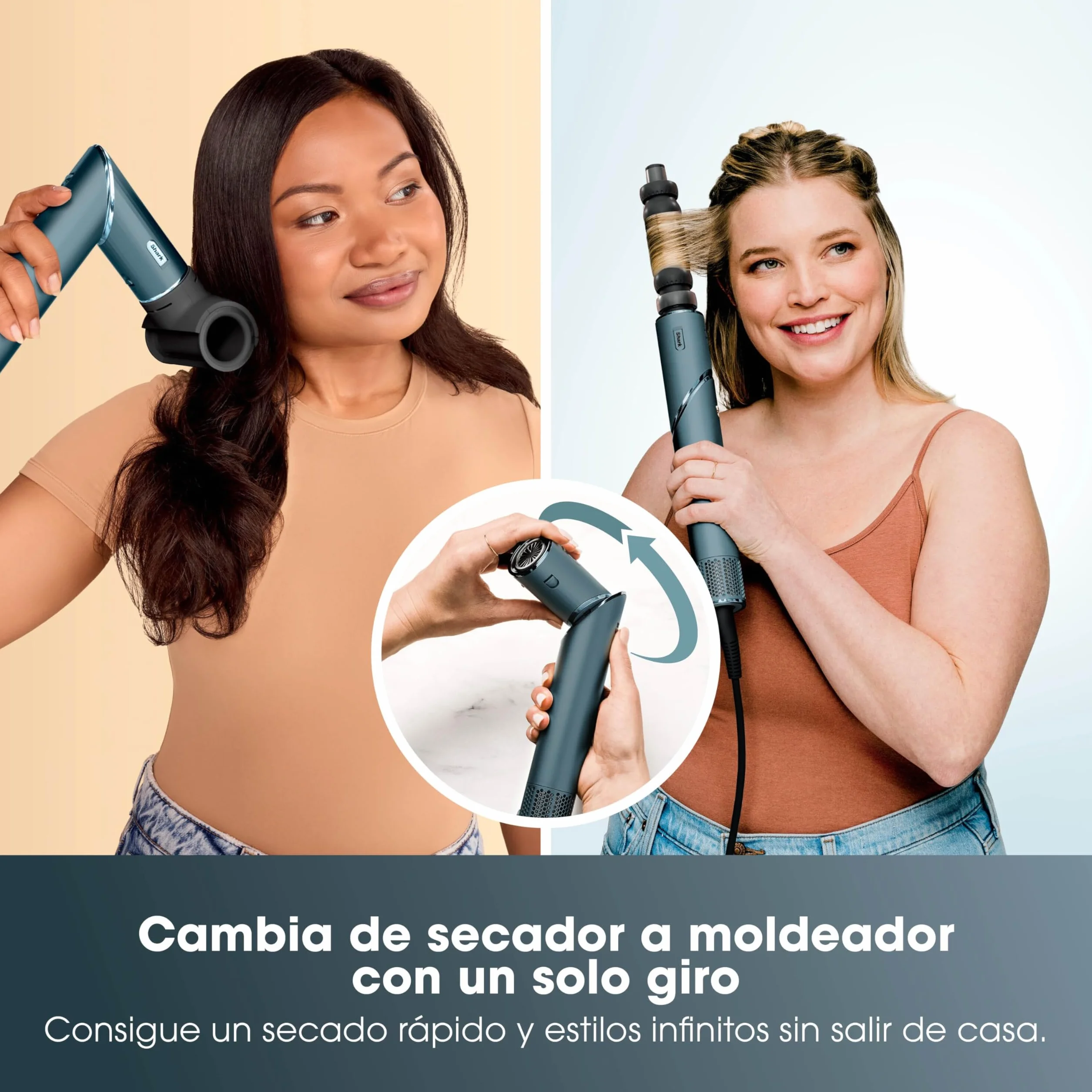 Shark FlexStyle Set de Regalo 5 en 1 Secador y Moldeador con Rizadores HD456TLEU