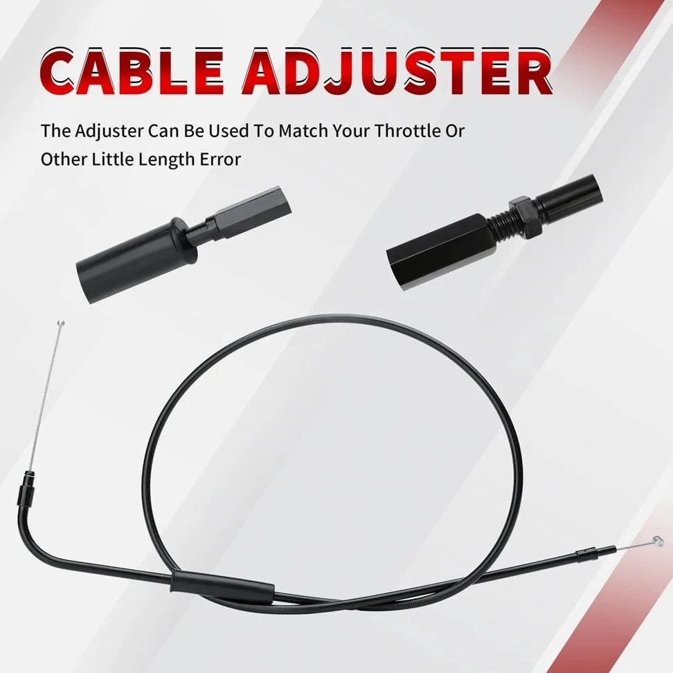 Juego de cables acelerador extendidos para motocicleta trenzados acero inoxidable para Sportster XL 1996-2017 para Dyna 2011-2015 para Softail