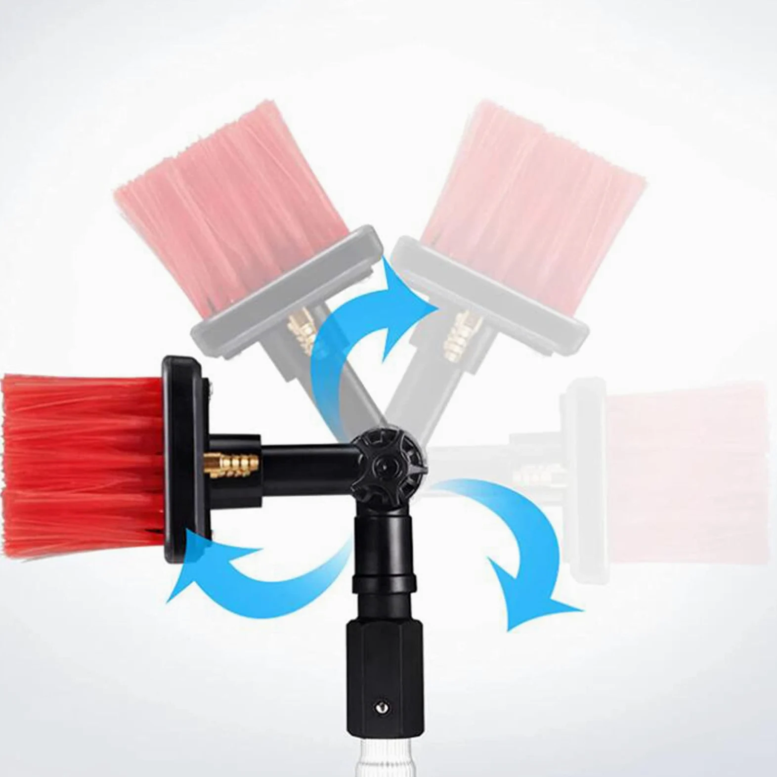 Cepillo con pasada de Agua para Limpiar Cristales, Herramienta para Lavar Coches, Cabezal de cerdas Suaves de Alta Resistencia, Cepillo con pasada de Agua para Limpiar Cristales, c