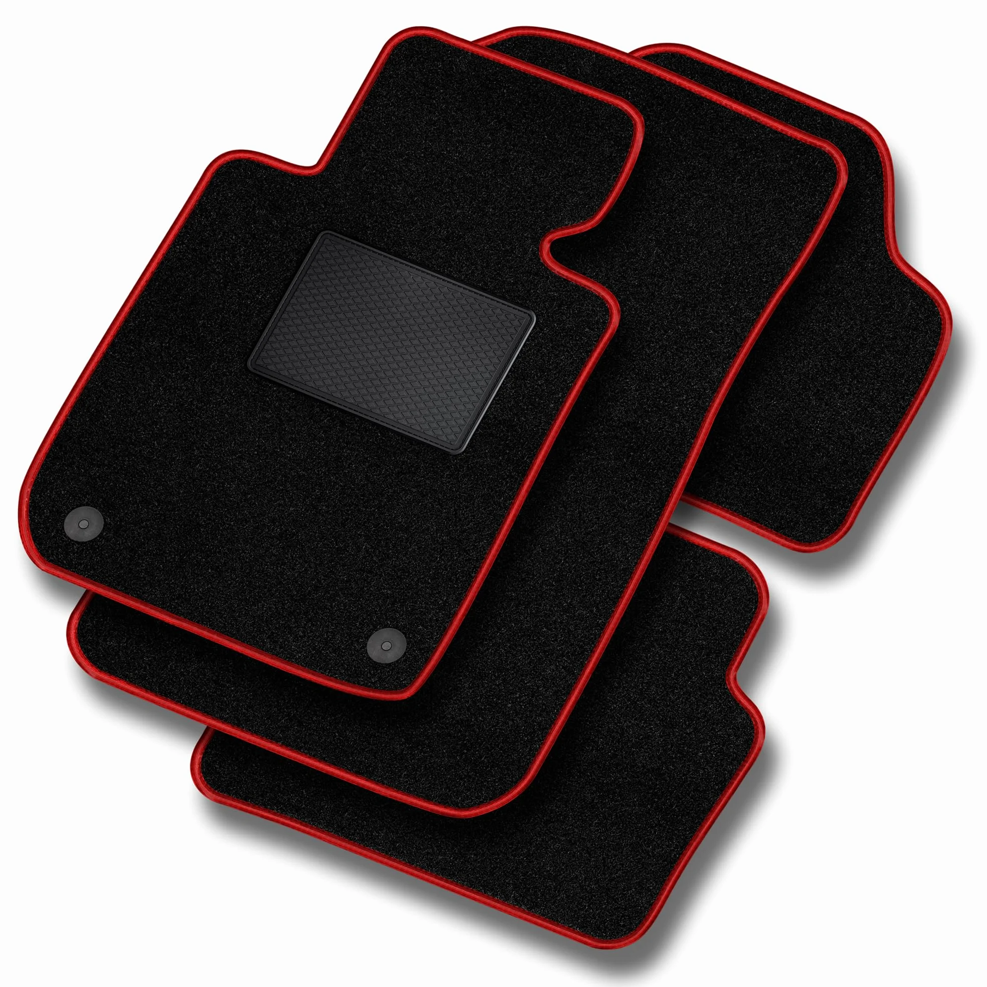 MOTOS Basic Alfombrillas coche velours para Hyundai Tucson III 2018-2020 Rojo