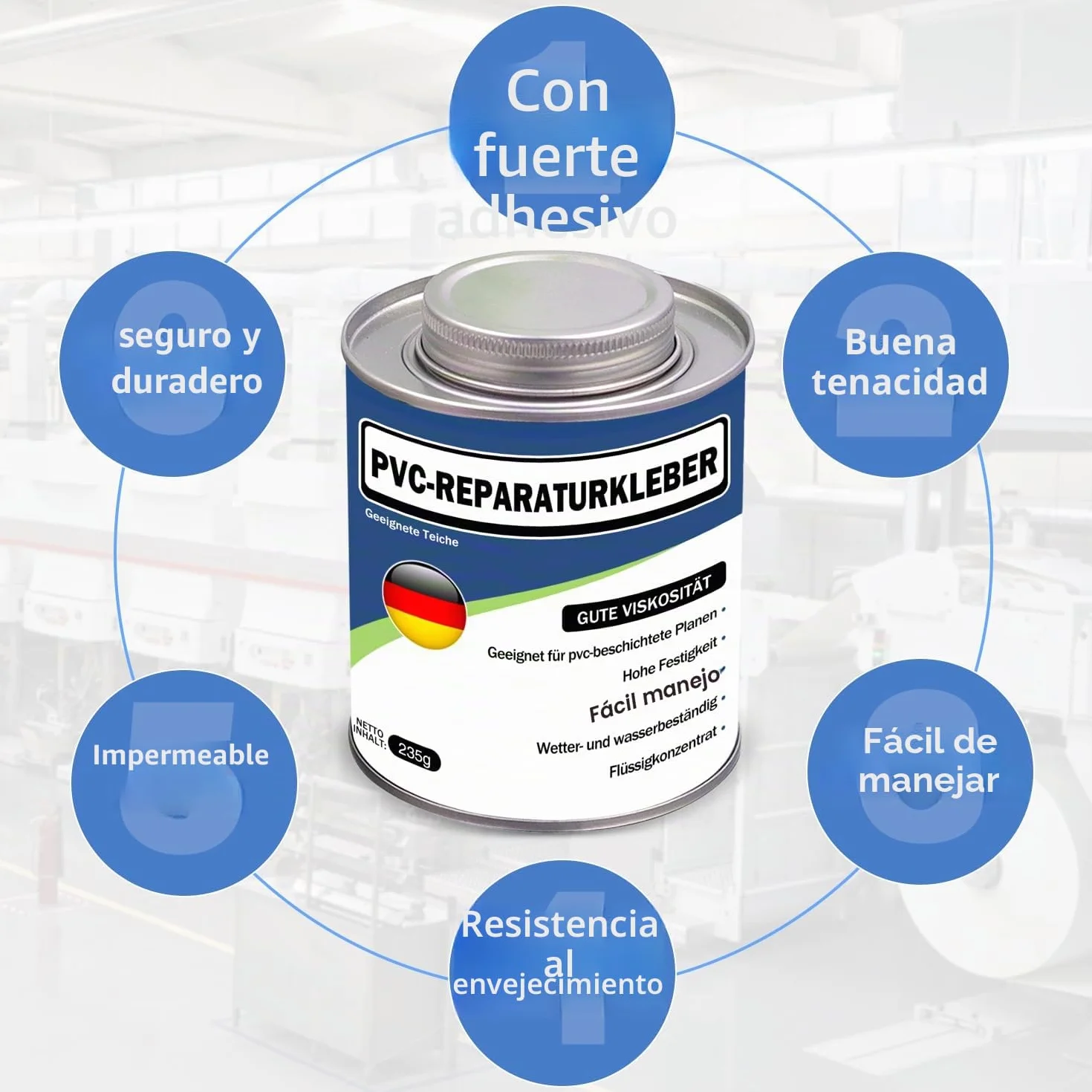 Pegamento para lona de tela de 235g, para PVC blando, resistente al agua, transparente, adhesivo de PVC para lonas de camiones, cubiertas de barcos, tiendas de campaña