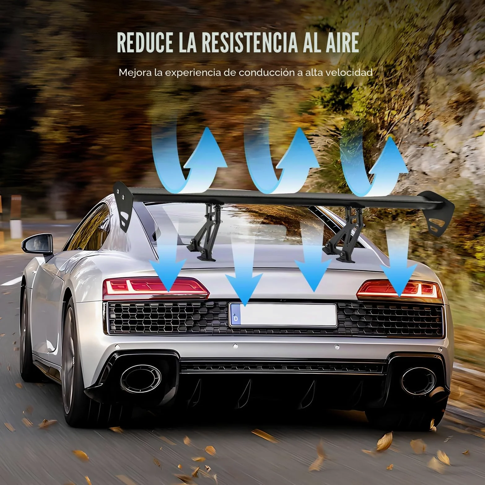 VEVOR GT Wing - Alerón universal de 43.3 pulgadas con cubierta única, aluminio ligero ajustable, alerón trasero para coches y carreras BGW/JDM Drift negro