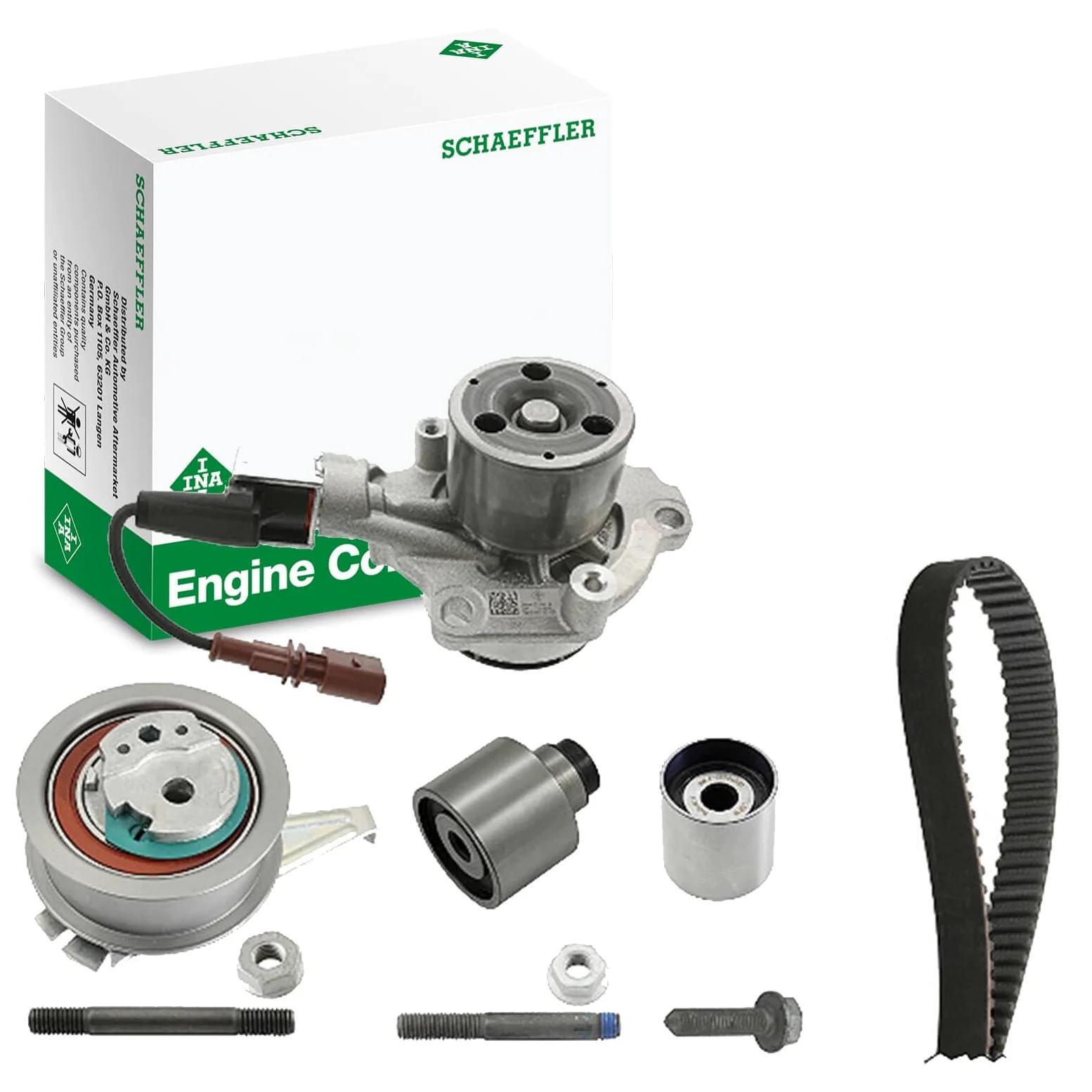 INA 530 0699 30 Bomba de agua + kit de correa de distribución 29 mm Compatible con VW Golf 7 Hatchback 5G1, BQ1, BE1, BE2 T-Roc A11, D11, SKODA Octavia III Combi 5E5 Octavia III Hatchback 5E3, NL3