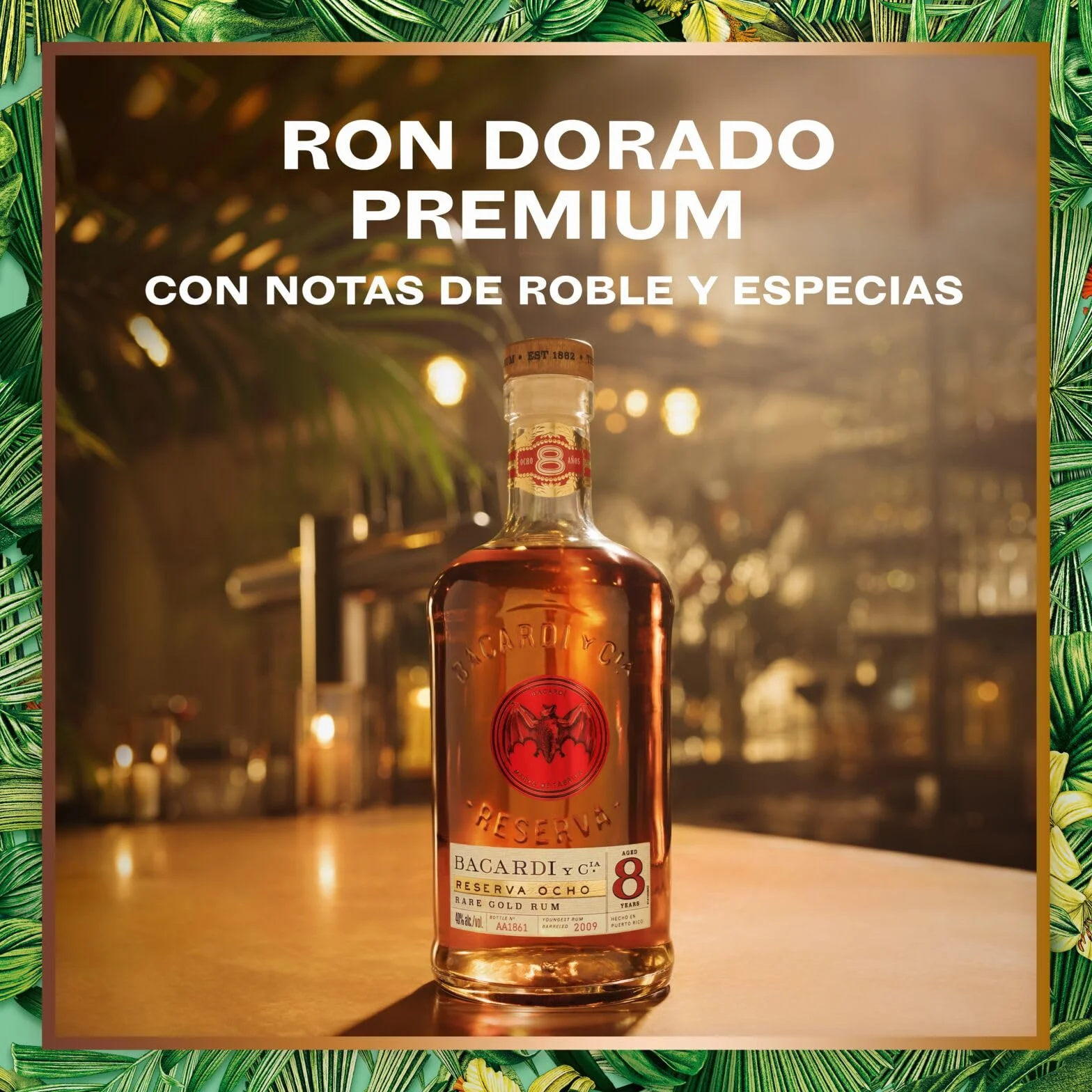 BACARDÍ Reserva 8 Ron Caribeño Premium 40% ALC. 70 cl 700 ml 8 Años