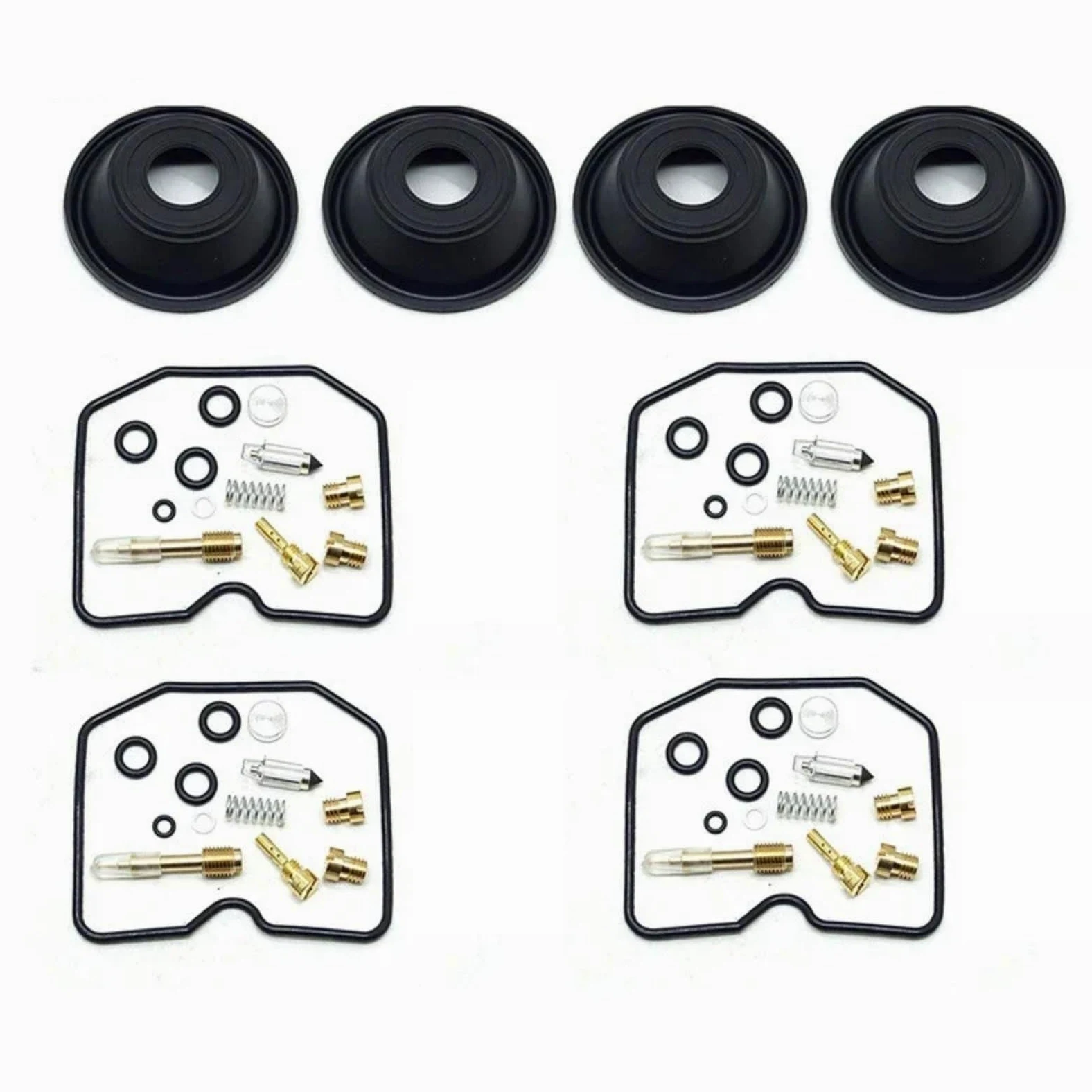 Kit Carburador Repuesto Kit De Reparación Carburador Para Suzuki Para GSF600 Para GSF600S 1996-1999 | Junta de carburador para motocicleta, válvula flotador, membranas vacío, juego revisión carburador