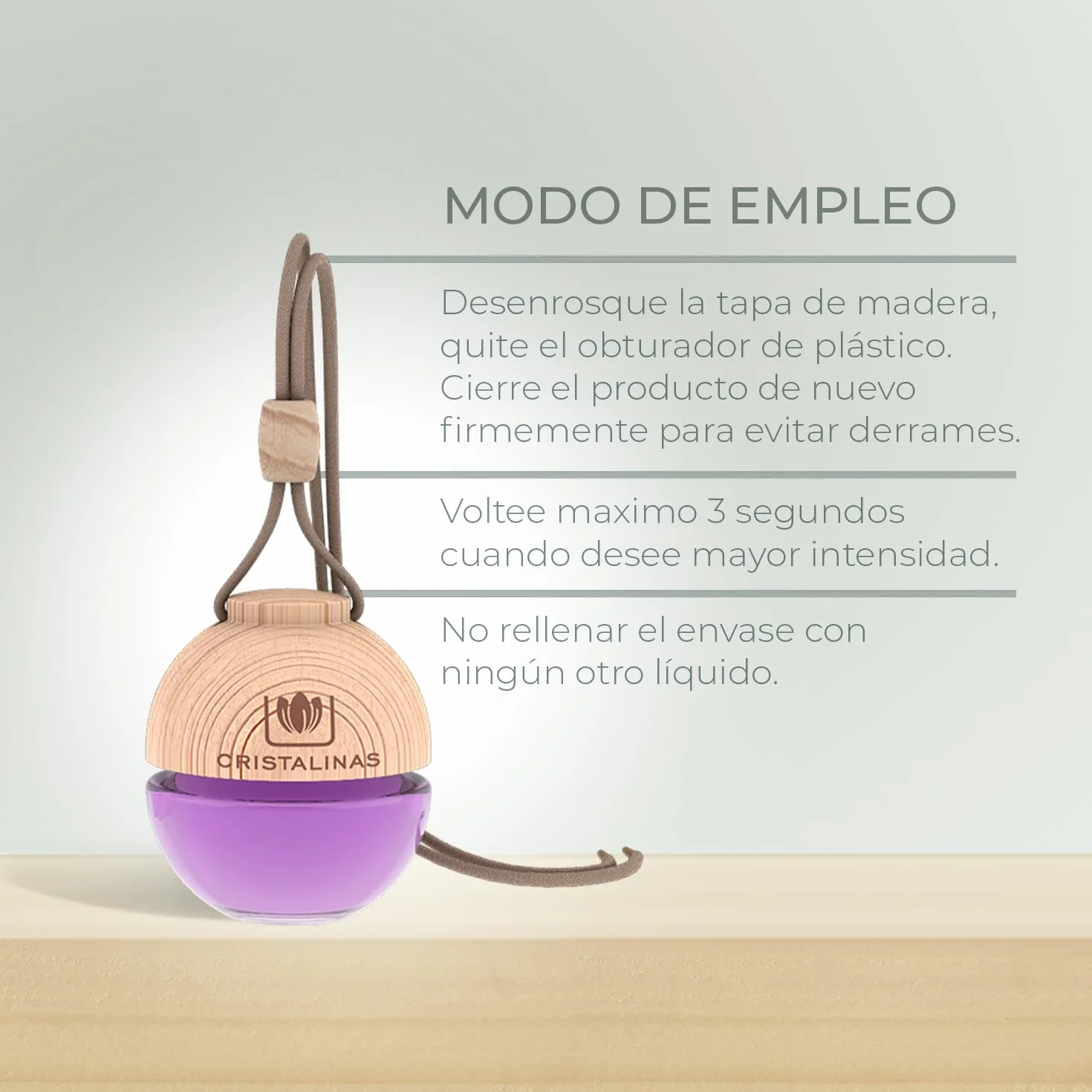 CRISTALINAS | Pack 2 Ambientadores Esfera para Coche| Aroma a Frutos del Bosque | Absorbe los Malos Olores de tu Vehículo con un agradable Aroma | Larga Duración 8 Semanas | 6 ml | 0% Alcohol