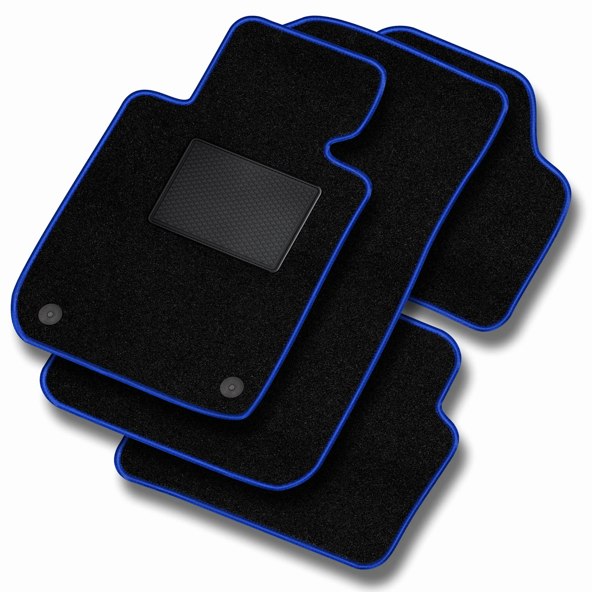 MOTOS Basic Alfombrillas coche de velours para Mitsubishi ASX I 2010-2022 Crossover Azul