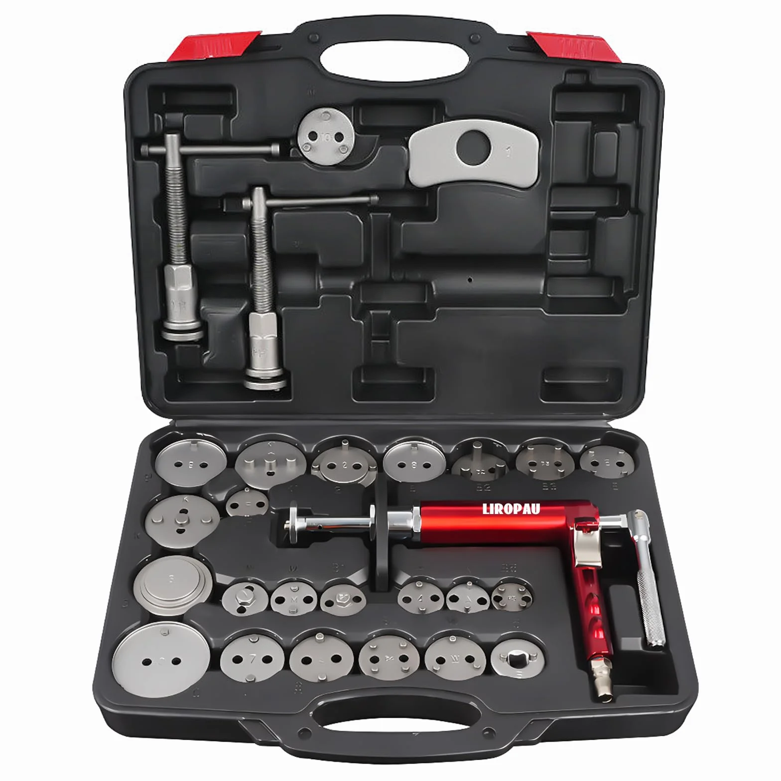 LIROPAU 27-Piece Brake Piston Reset Set, Juego de Herramientas de reajuste del pistón de Freno para Girar y presionar los pistones de Freno en Varios Coches