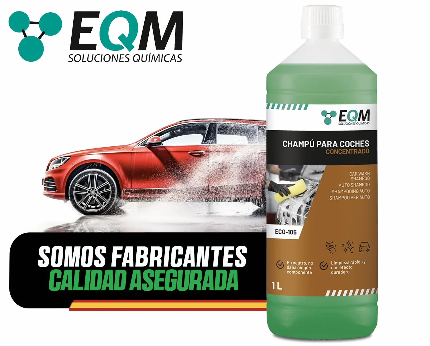 Champú Concentrado para Coche ECO-105 1L pH Neutro