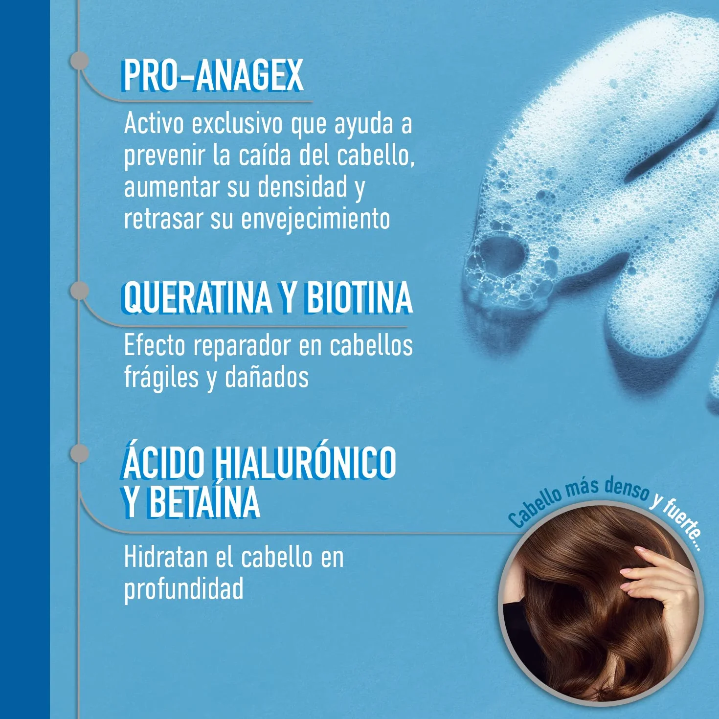 Shampoo Pilfood Direct Vegetal Anticaída Capilar con Pro-Anagex Ácido Hialurónico y Betaína 500ml pH5 Sin Parabenos Sulfatos Siliconas