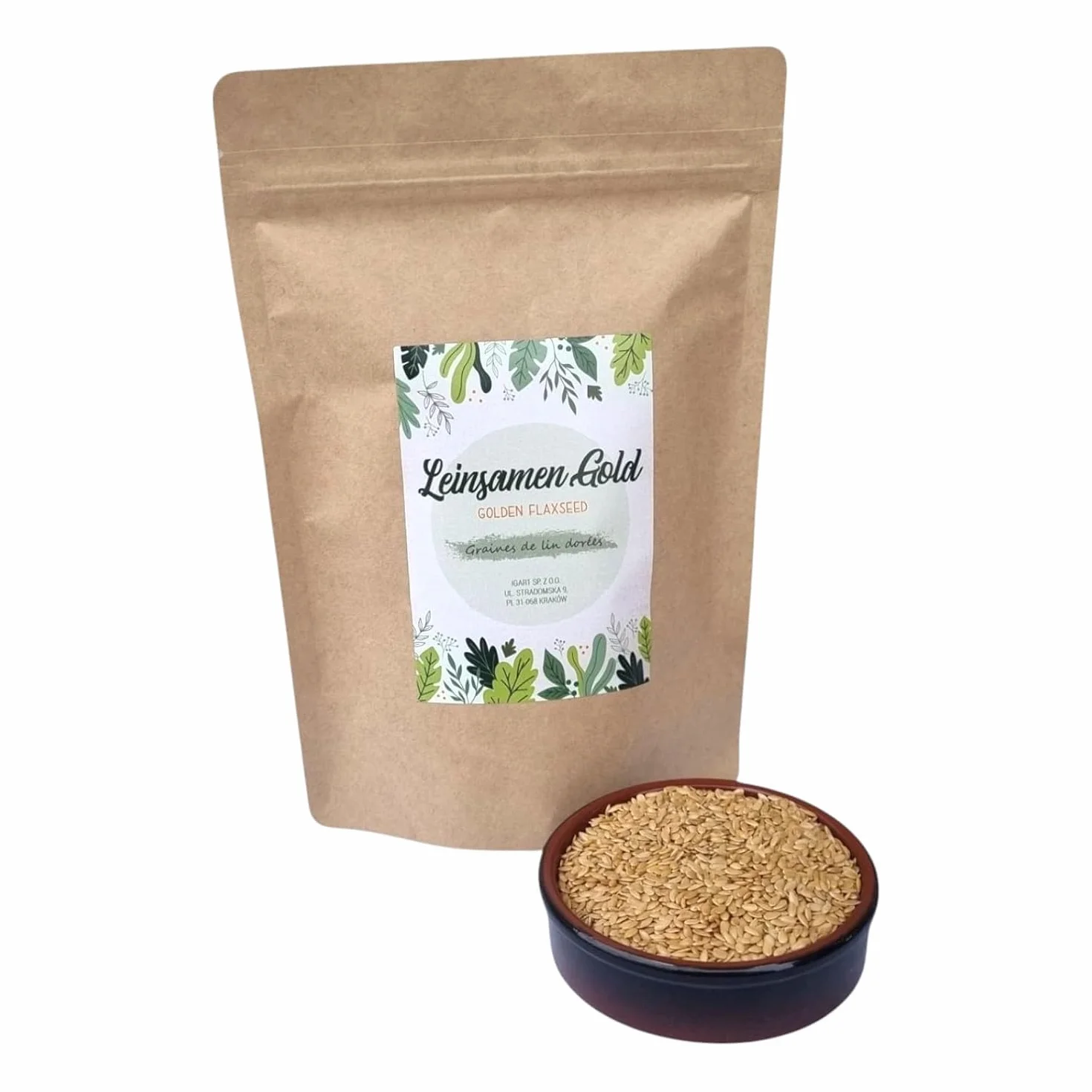 Semillas de lino dorado 2kg IGART FOOD&WOOD enteras para muesli y repostería