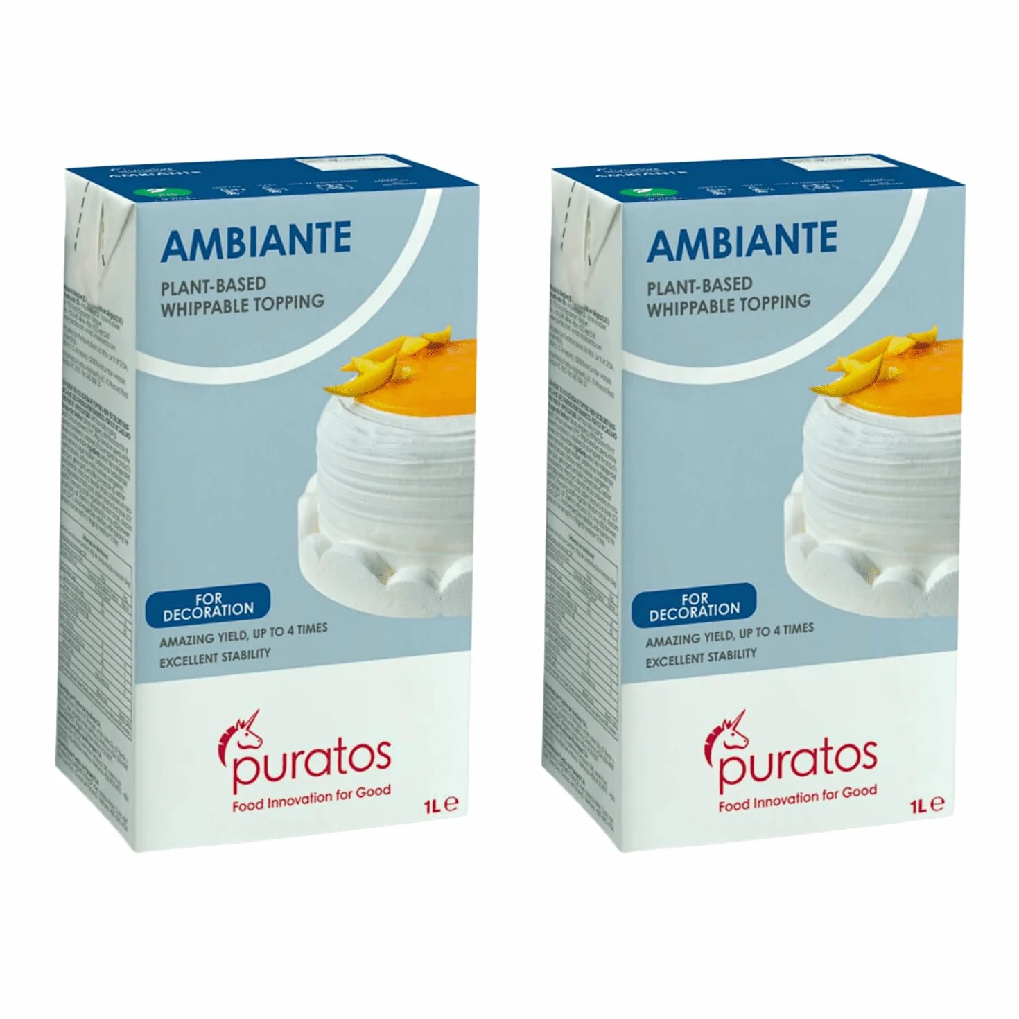 Puratos Nata vegetal Ambiante 1 L, Pack 2 sztuki