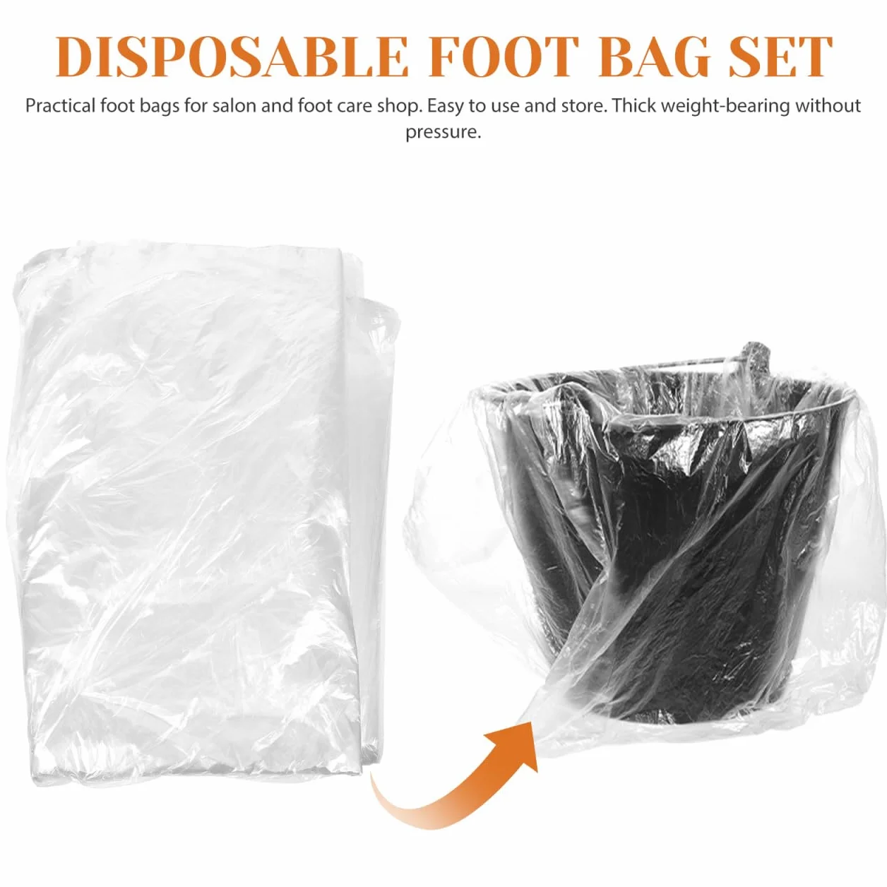 SOIMISS 80 Bolsas Desechables Para Baños De Pies Revestimientos Plásticos Para Pedicura 25.59x21.65 Pulgadas
