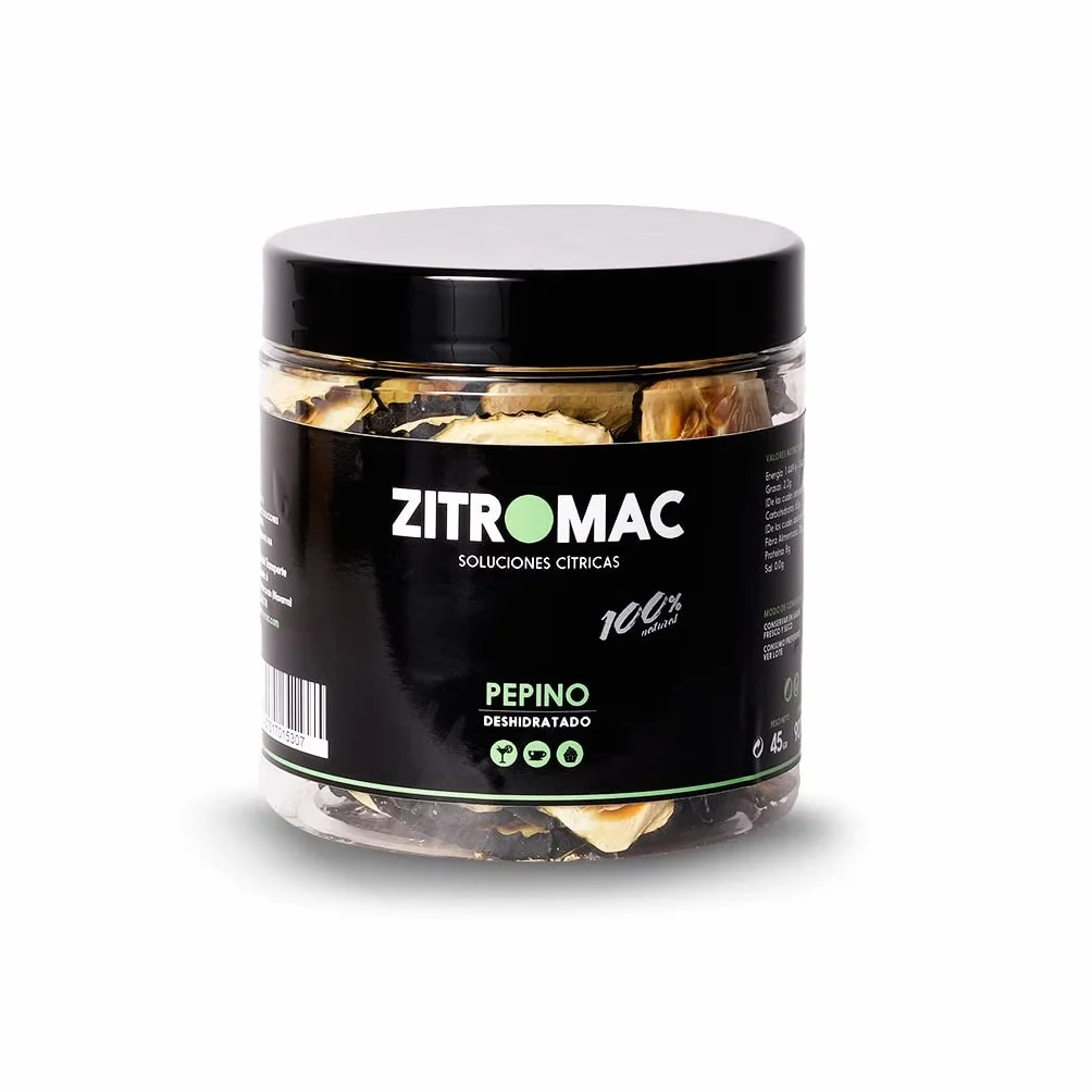 Pepino Deshidratado para Cocteles 100 Rodajas 45GR Orgánico Natural sin Azucares