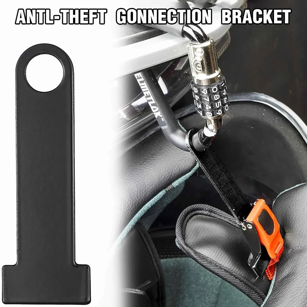 Extensión de bloqueo de casco | Correa de casco d-ring cerradura de acero inoxidable moto scooter universal motorcycle helmet lock extension
