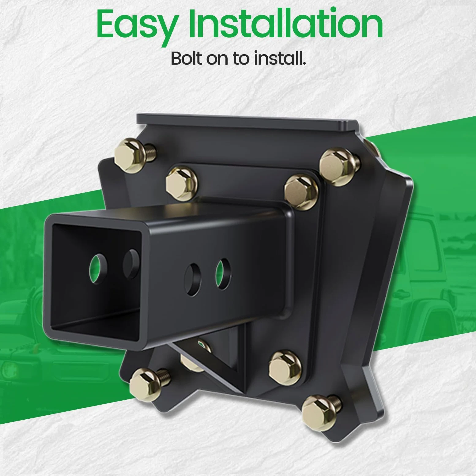 HECASA Enganche Receptor de Remolque Polaris RZR XP 4 1000 Razor de 2 Pulgadas con Perno en 101200 3000 Libras