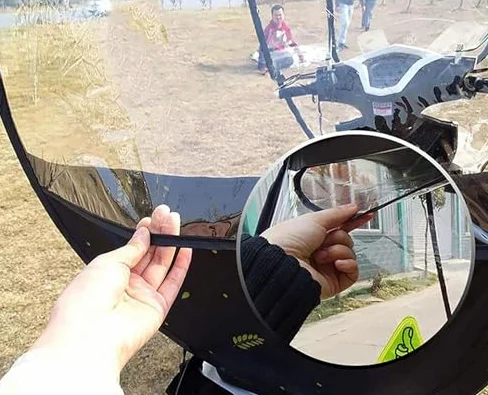 Paraguas para Scooter, Cubierta Universal Totalmente Cerrada e Impermeable, Protección contra Sol y Lluvia para Scooters Eléctricos, Diseño Plegable para Uso y Almacenamiento Fácil