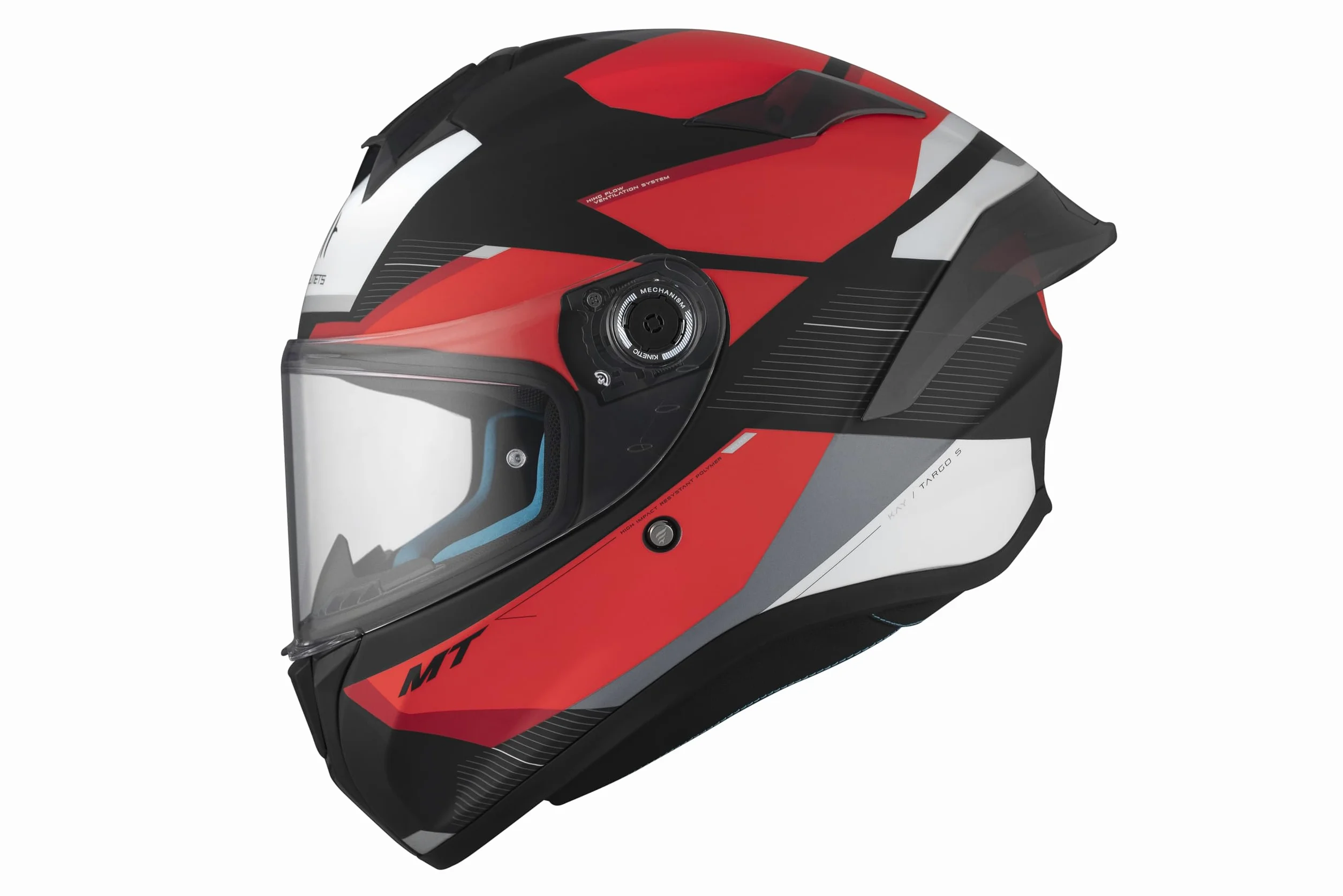 MT HELMETS Targo S – Casco Moto Integral con Visor Solar Full Vision, Pantalla Compatible con Pinlock, Interior Lavable y Cierre Micrométrico | Calota HIRP | Homologado ECE 22.06 & DOT