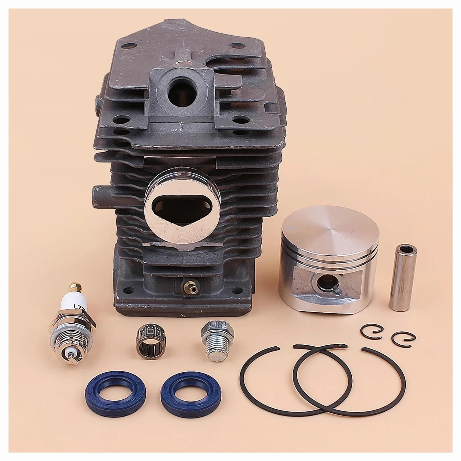 Kit de pistón de Cilindro de 46mm for s-ihl MS270 MS280 MS 270 280, tapón de válvula de descompresión, Sello de Aceite, Pieza de Motosierra