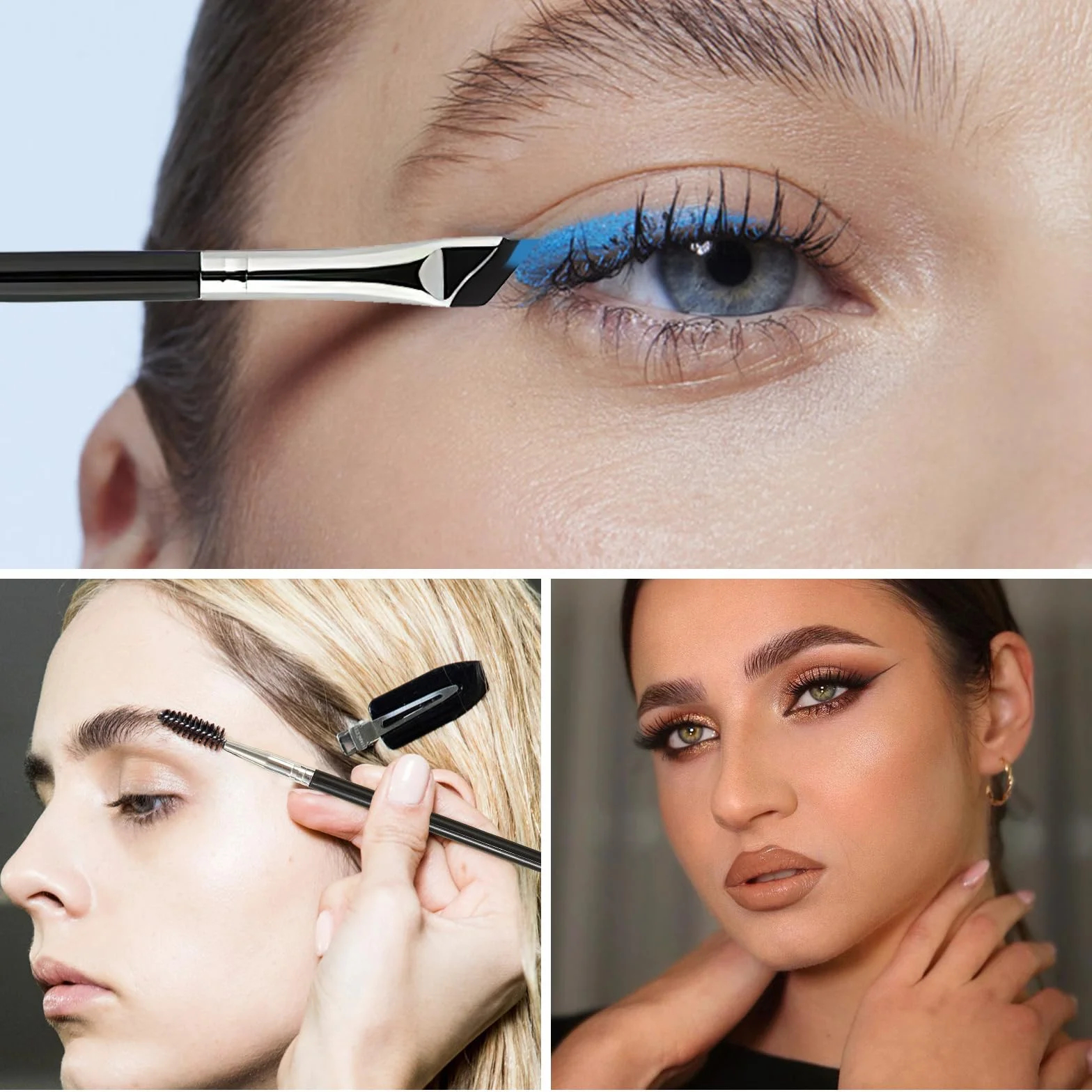 VEGCOO 8 Pinceles Delineador de Ojos, Maquillaje de Ojos Profesional