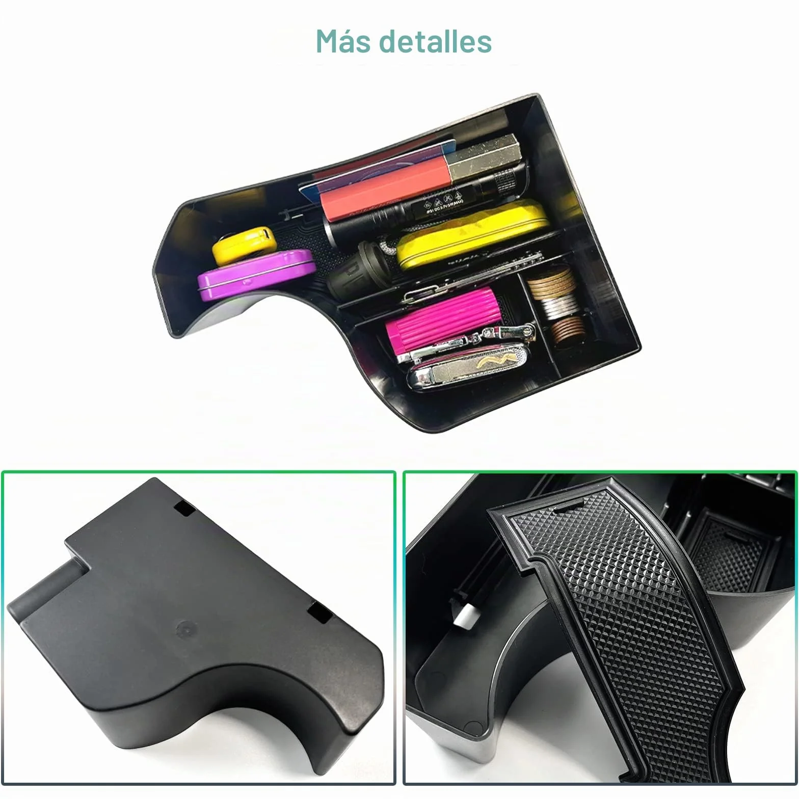 GAFAT Compatible con Kia Niro SG2 EV HEV Hybrid PHEV e-Niro 2022-2025 2026 Caja de Almacenamiento Consola Central, Organizador de Bandeja y Guantera Inferior de Central, Niro 2025 Accesorios