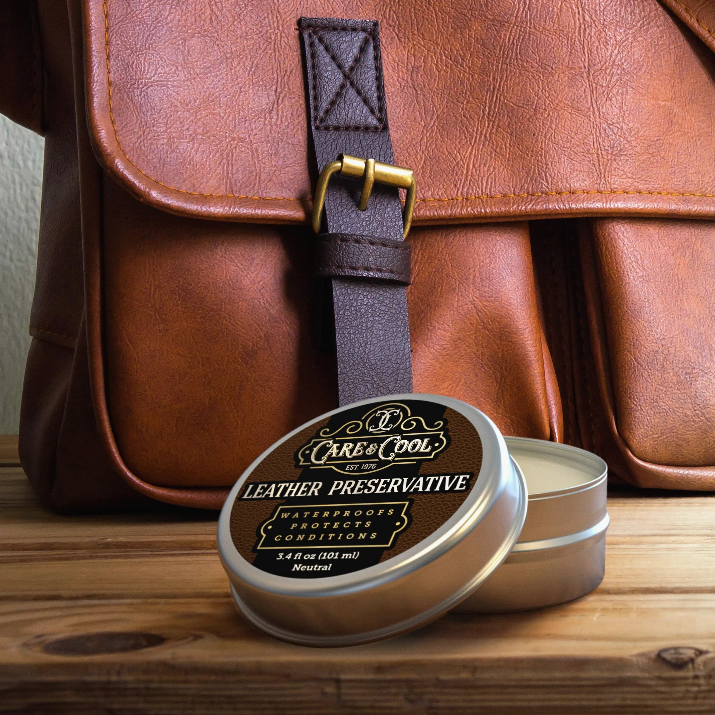 Care & Cool Conservante de Cuero. El Mejor restaurador Universal de Cuero para Zapatos, Asientos de Coche, tapicería y Mucho más. Acondiciona y conserva Tus Productos de Cuero Favoritos de Forma