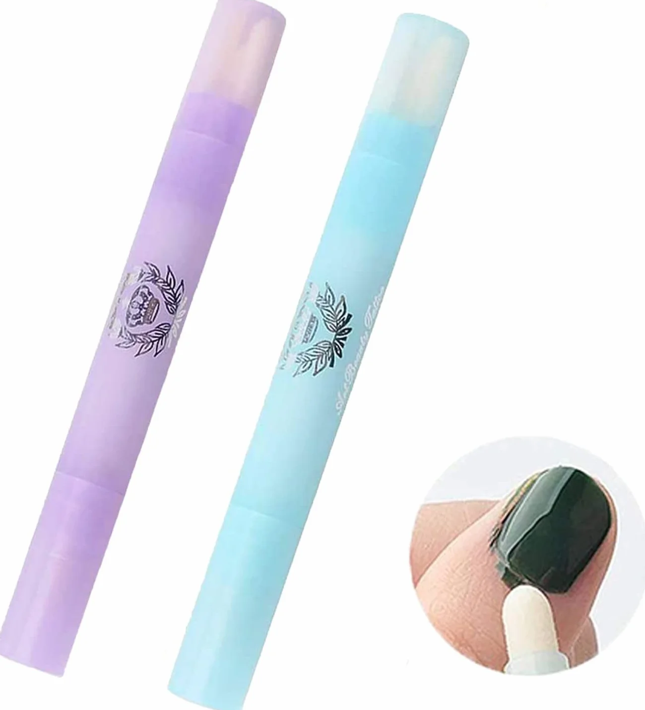 Iwobi 2 pcs Pluma removedor de Esmalte de uñas, Nail Art Pen Corrector Gel