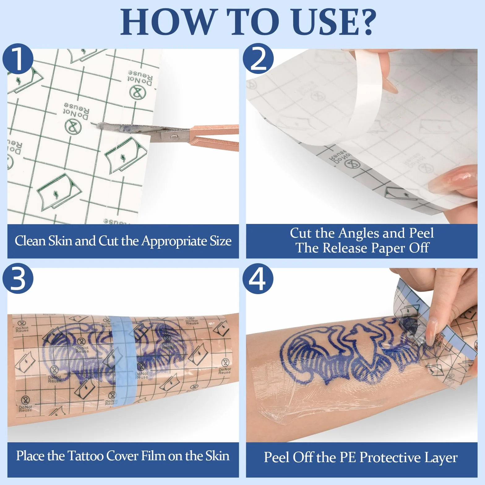 Vendaje adhesivo curativo impermeable transparente 10 m para tatuaje
