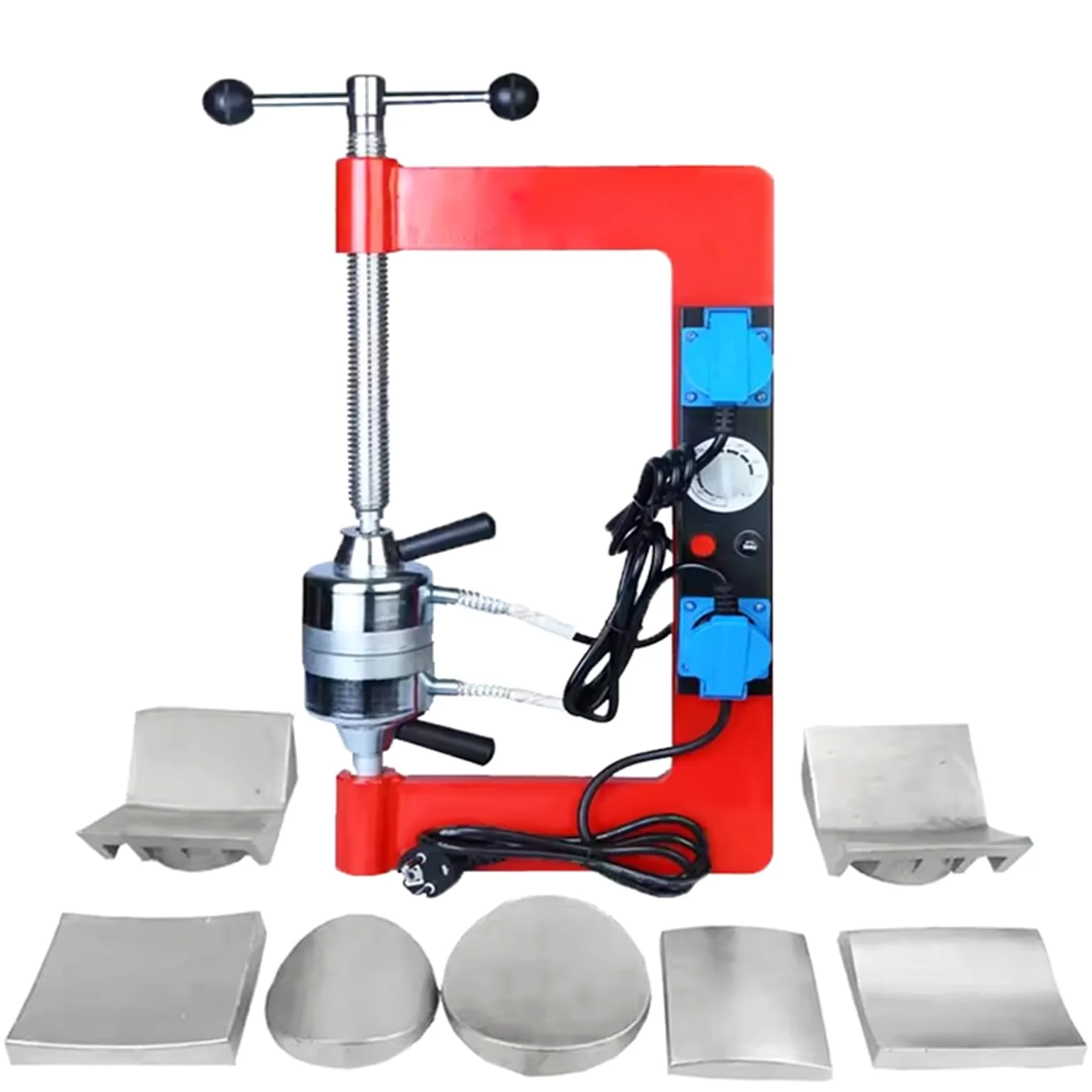 Kit de reparación de neumáticos, esparcidor de neumáticos automático y vulcanizador con 6 moldes para 150-180 ℃, juego de herramientas de reparación de neumáticos de equipo de garaje