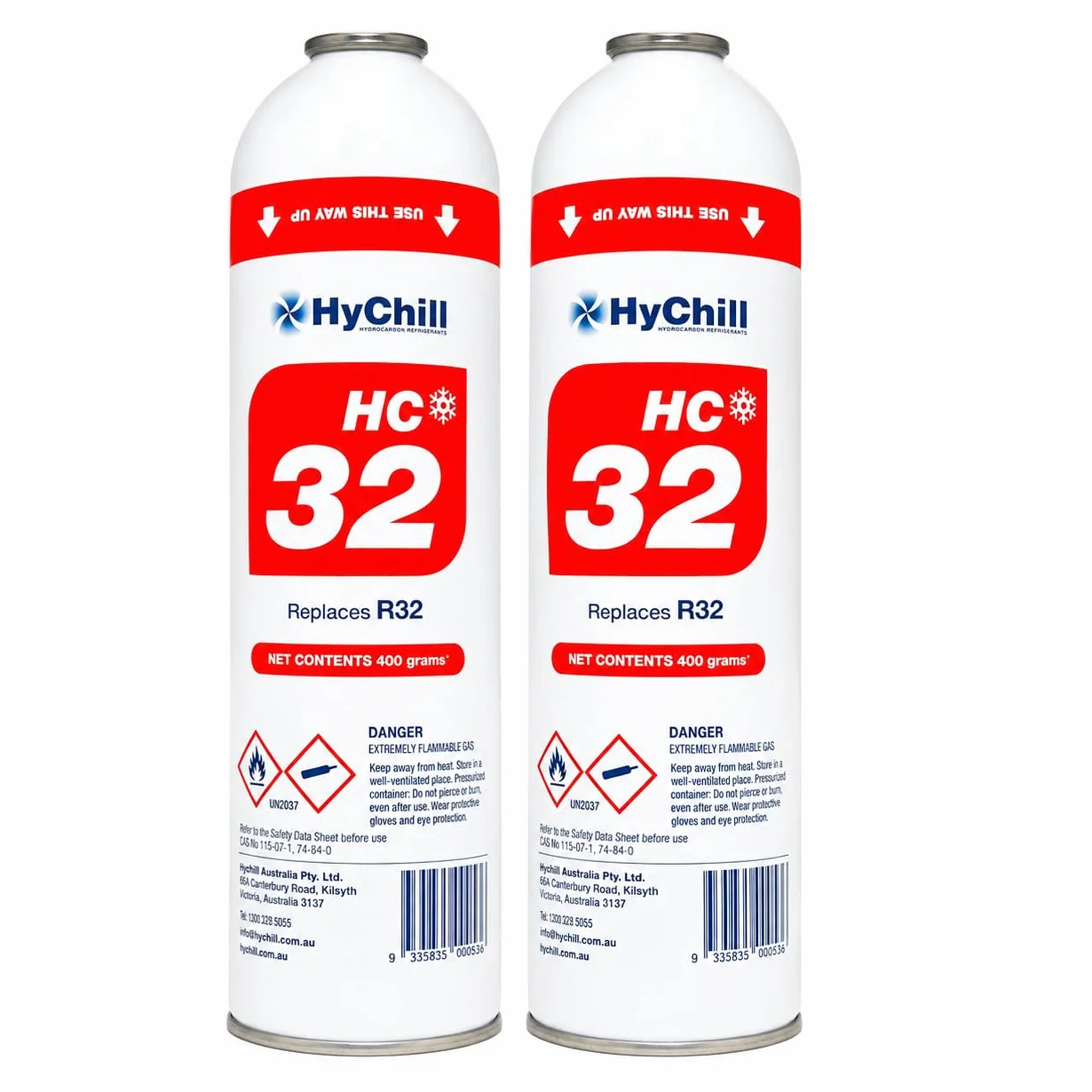 Recarga Gas Refrigerante R32 Minus HC32 100% Orgánico Pack 2x400g