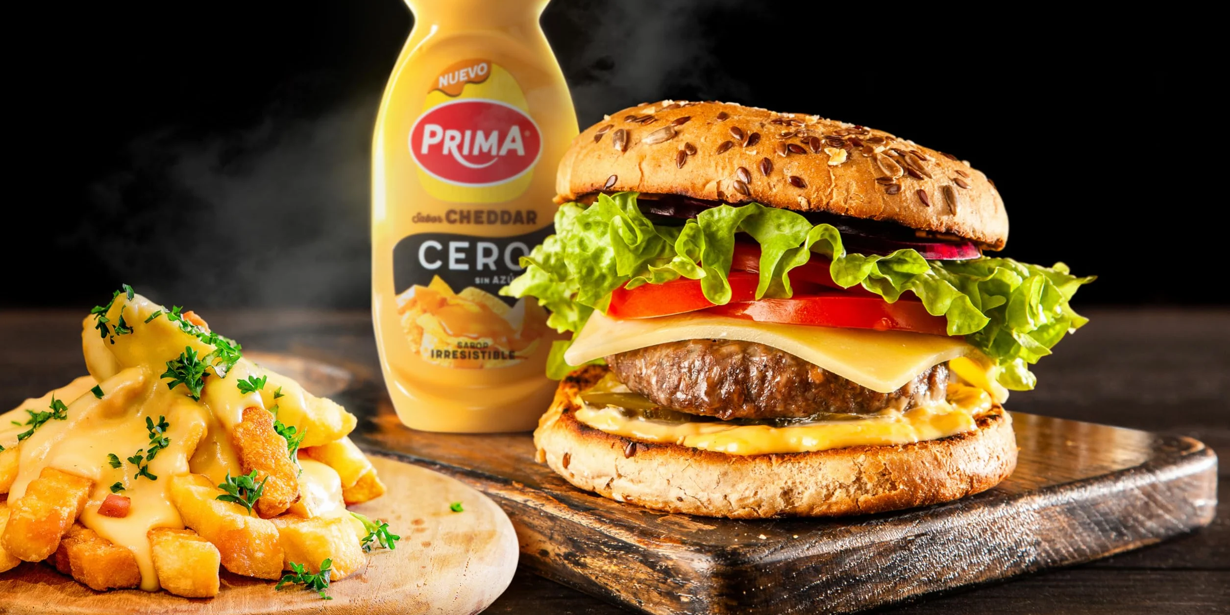 Prima salsa Cheddar Cero 260 gr Sin azúcar añadido