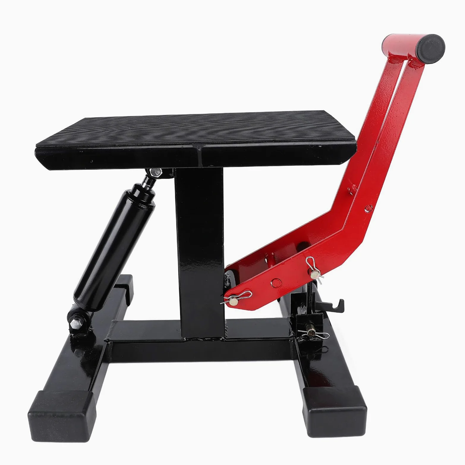 Soporte de Gato Hidráulico para Motocicleta, Ajustable, Diseño Rotacional para Reparación de Mantenimiento Todoterreno