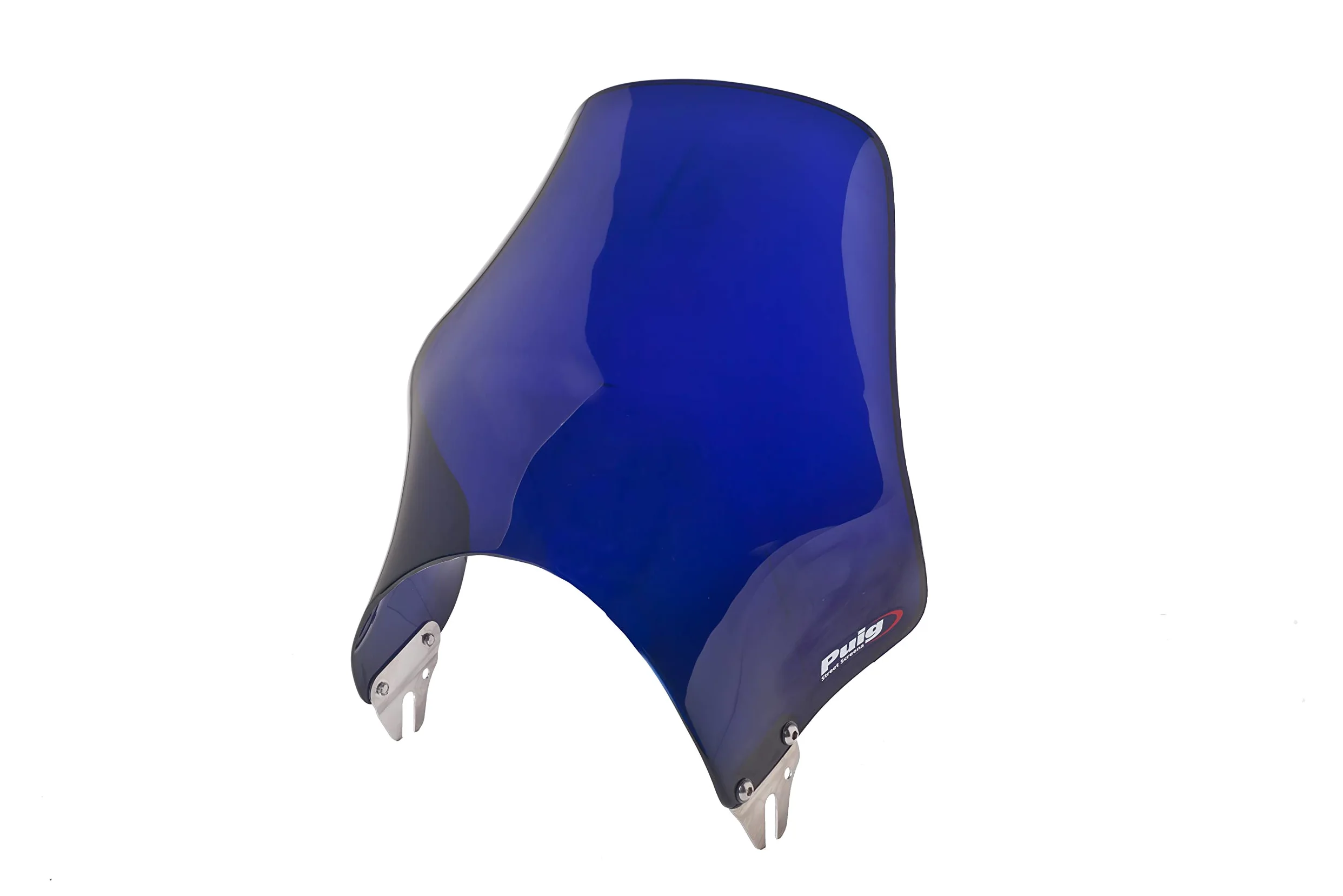 Puig 0869A Carenabrises cortos para faros redondos compacto para moto con diseño deportivo que mejora la estética y reduce ligeramente el impacto del viento en conducción, Azul