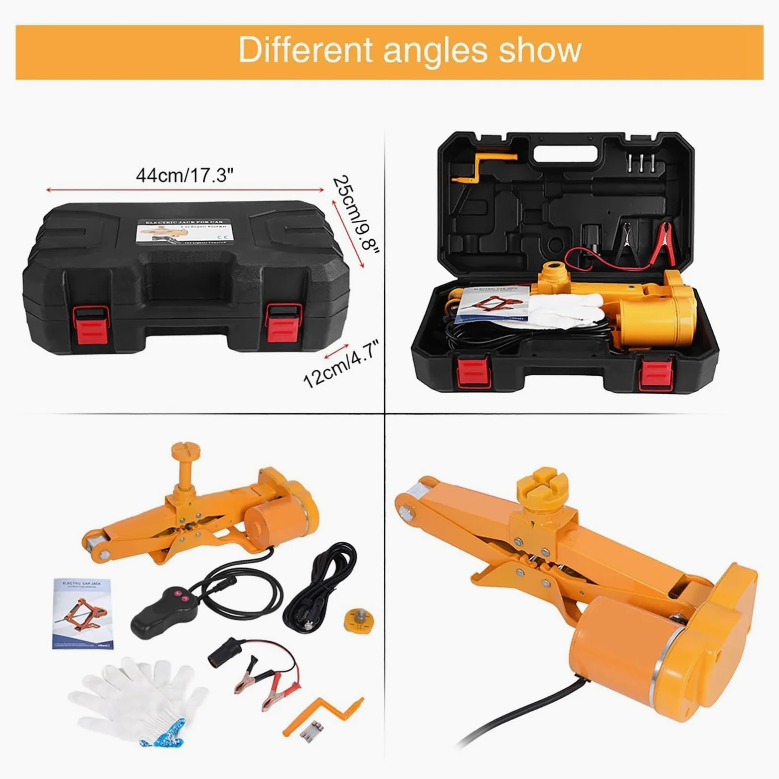 Caballete Coche Gato eléctrico para Coche automotriz de 3 toneladas, elevación, SUV, Furgoneta, Garaje y Equipo de Emergencia Gato Taller