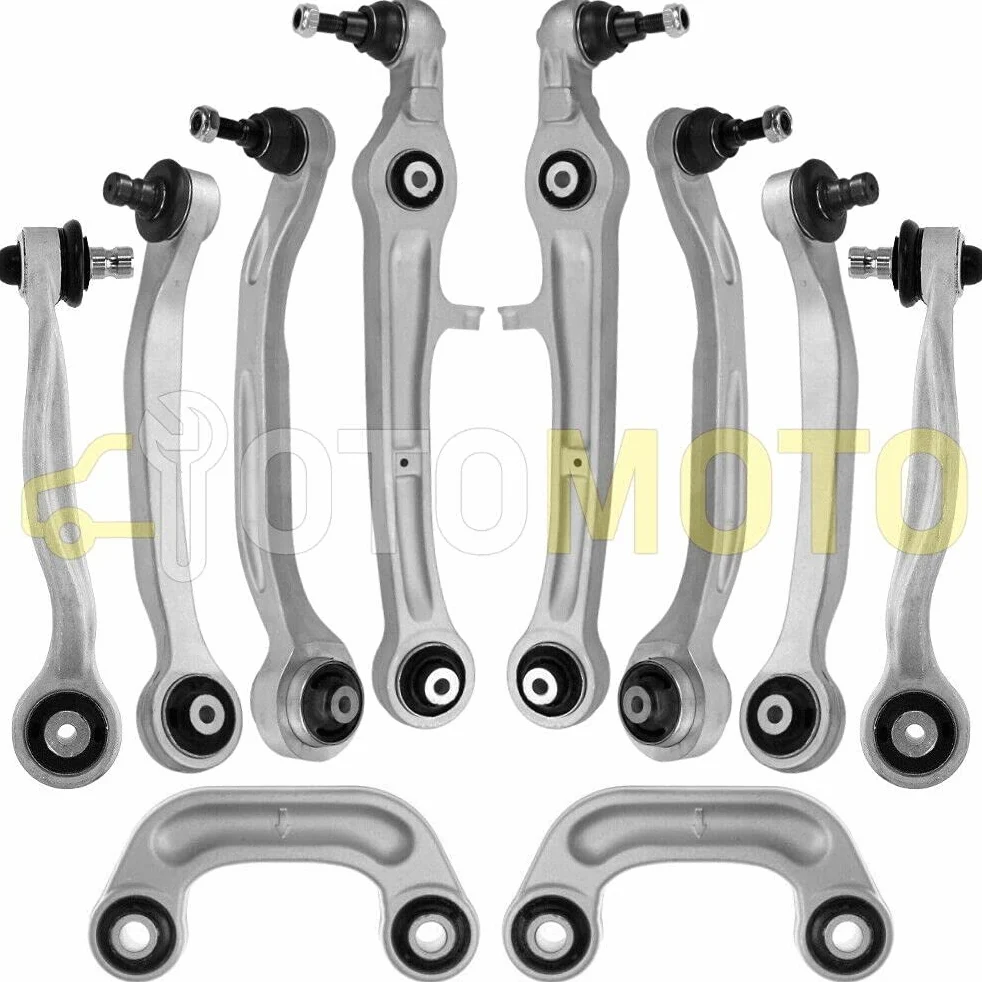 Kit brazo de suspensión delante compatible con AUDI A8 4E VW PHAETON 3D compuesto por 10 autopartes